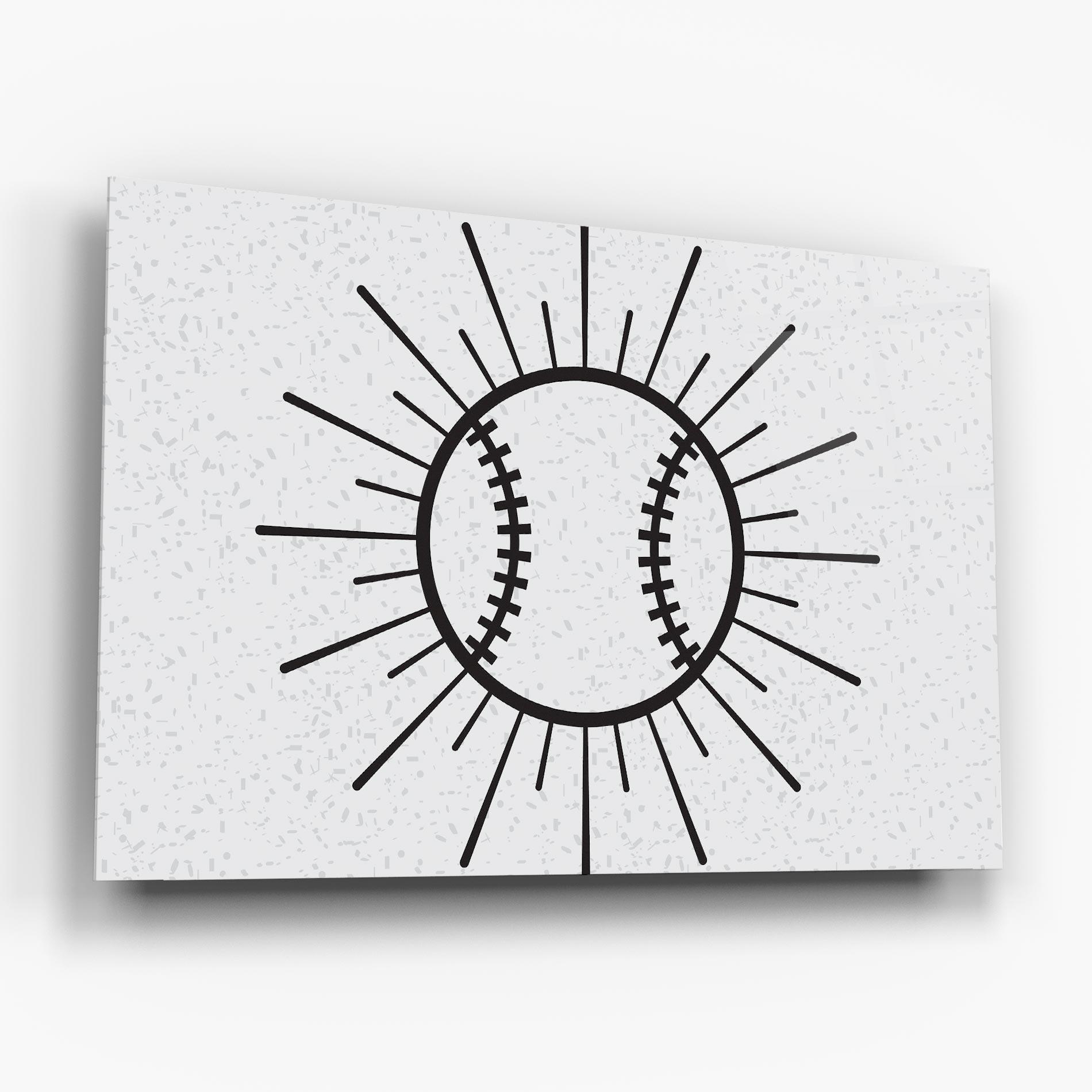 Glasbild Baseball Line mockup 6