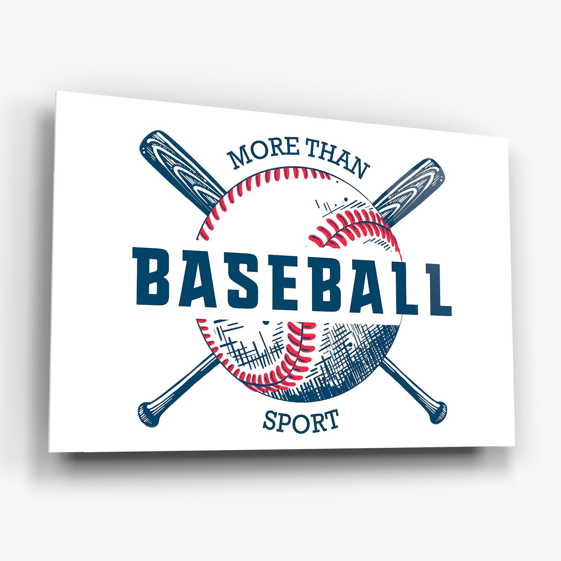 Glasbild Baseball Sport mockup 6