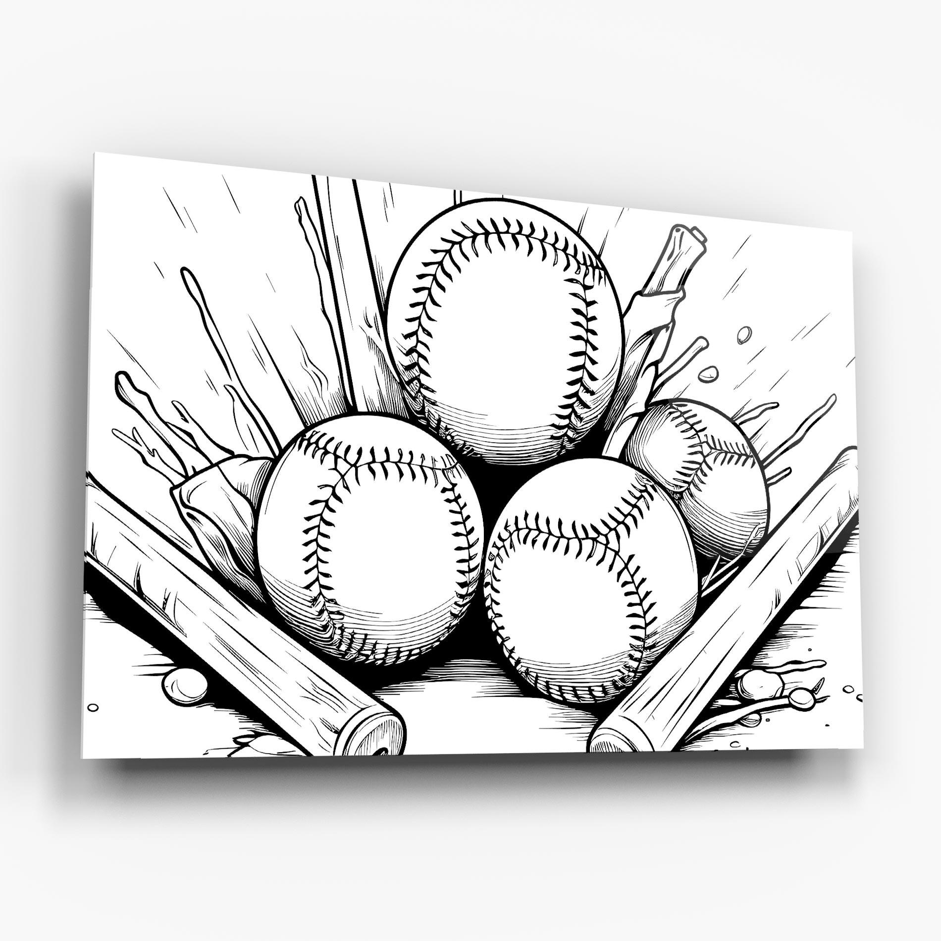 Glasbild Big Baseball Ball mockup 6