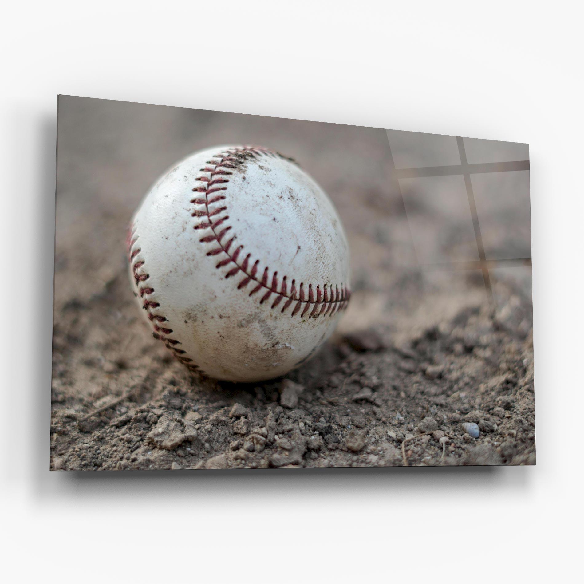 Glasbild Dusty Baseball Ball mockup 6