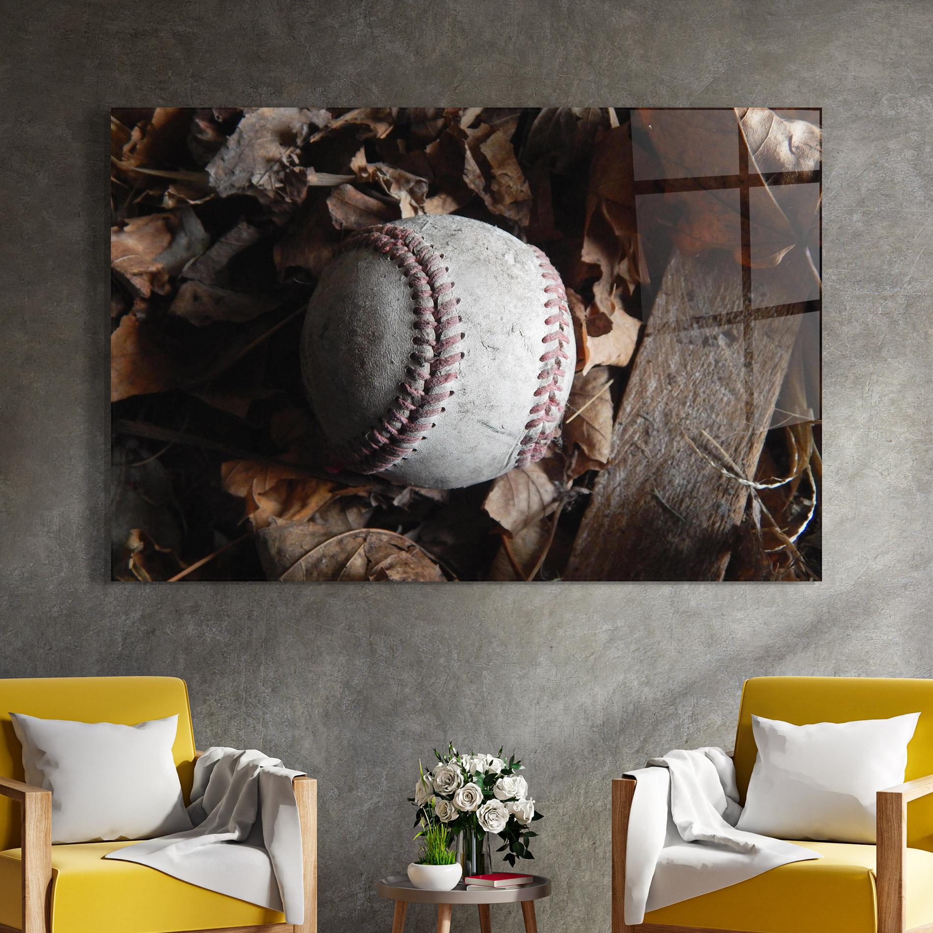 Glasbild Autumn Baseball Ball mockup 4