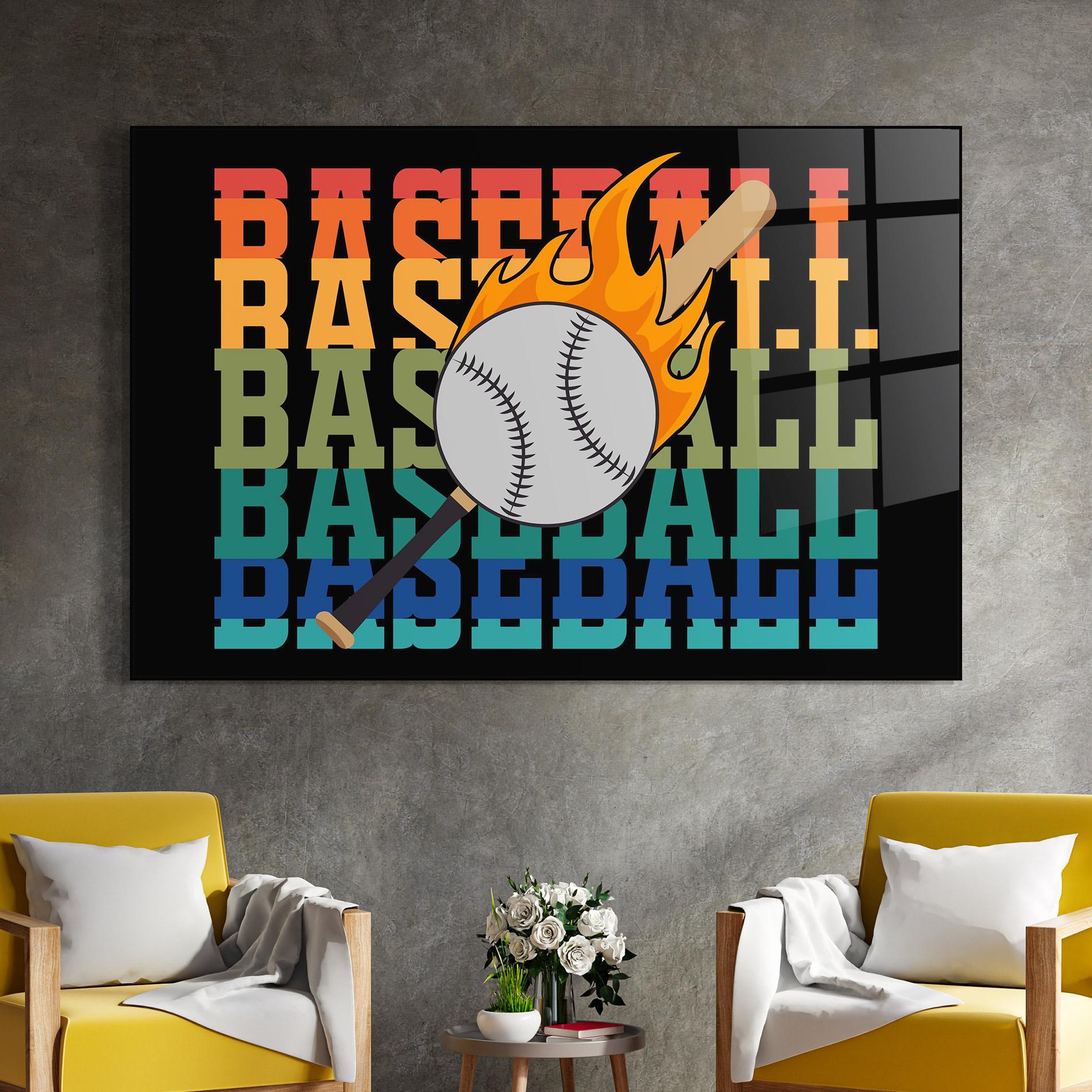 Glasbild Baseball Color mockup 4
