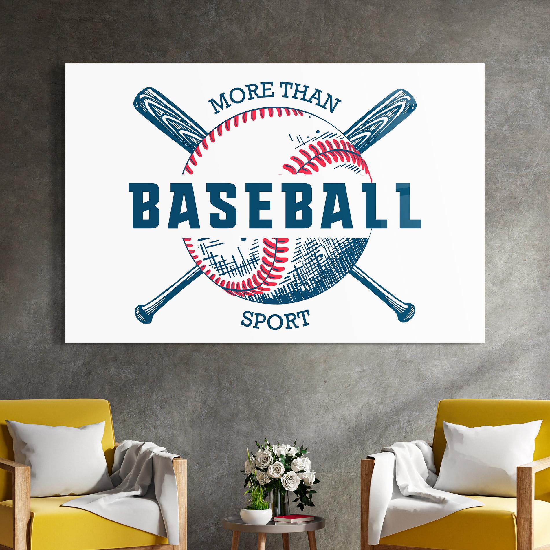 Glasbild Baseball Sport mockup 4
