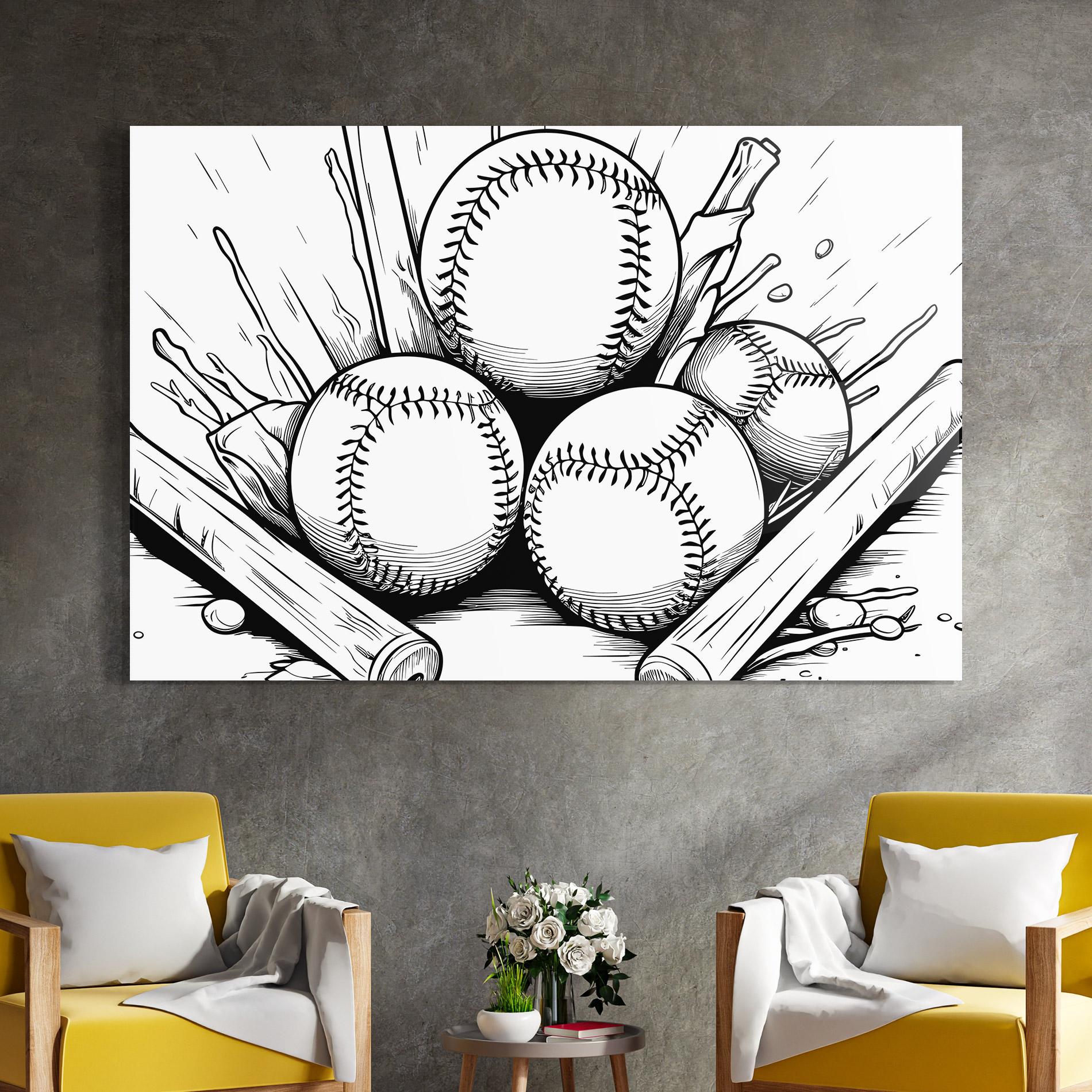 Glasbild Big Baseball Ball mockup 4
