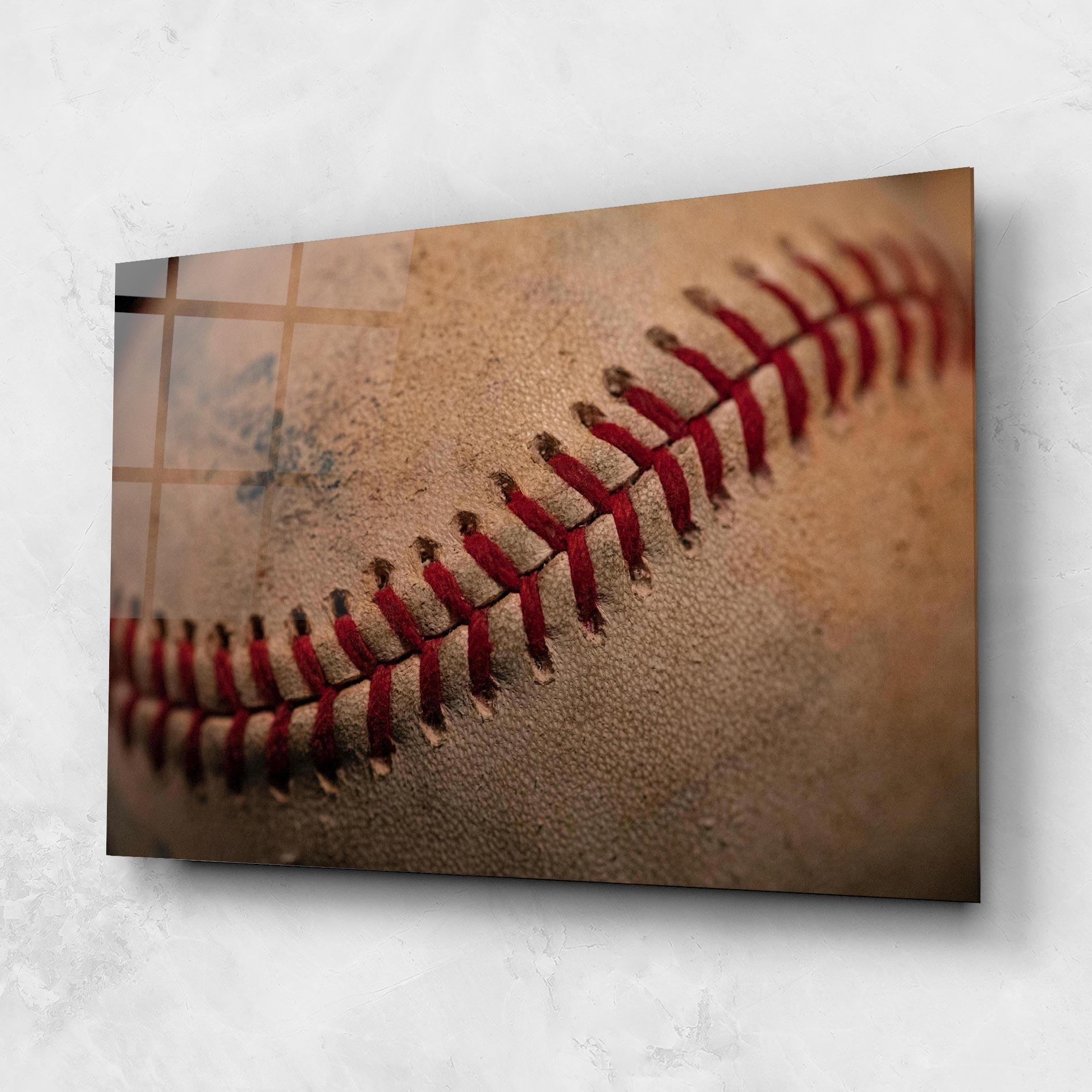 Glasbild Baseball Ball Close Up mockup 1