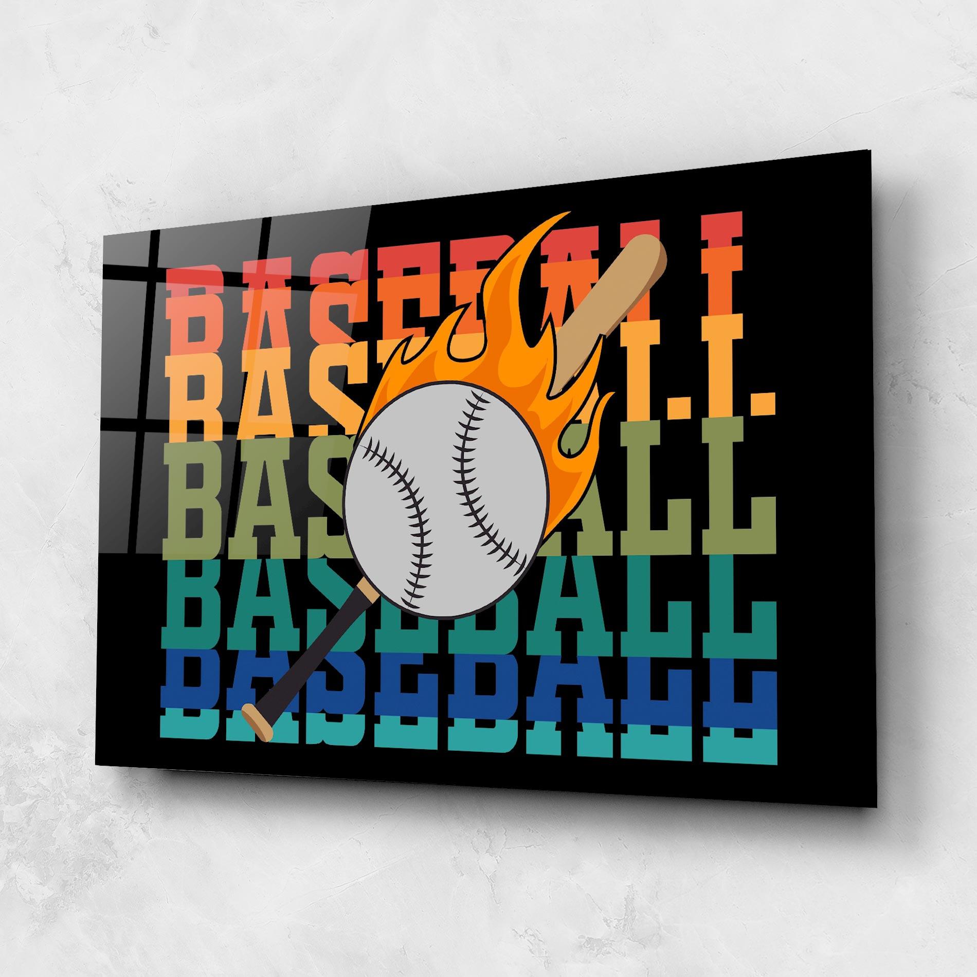 Glasbild Baseball Color mockup 1