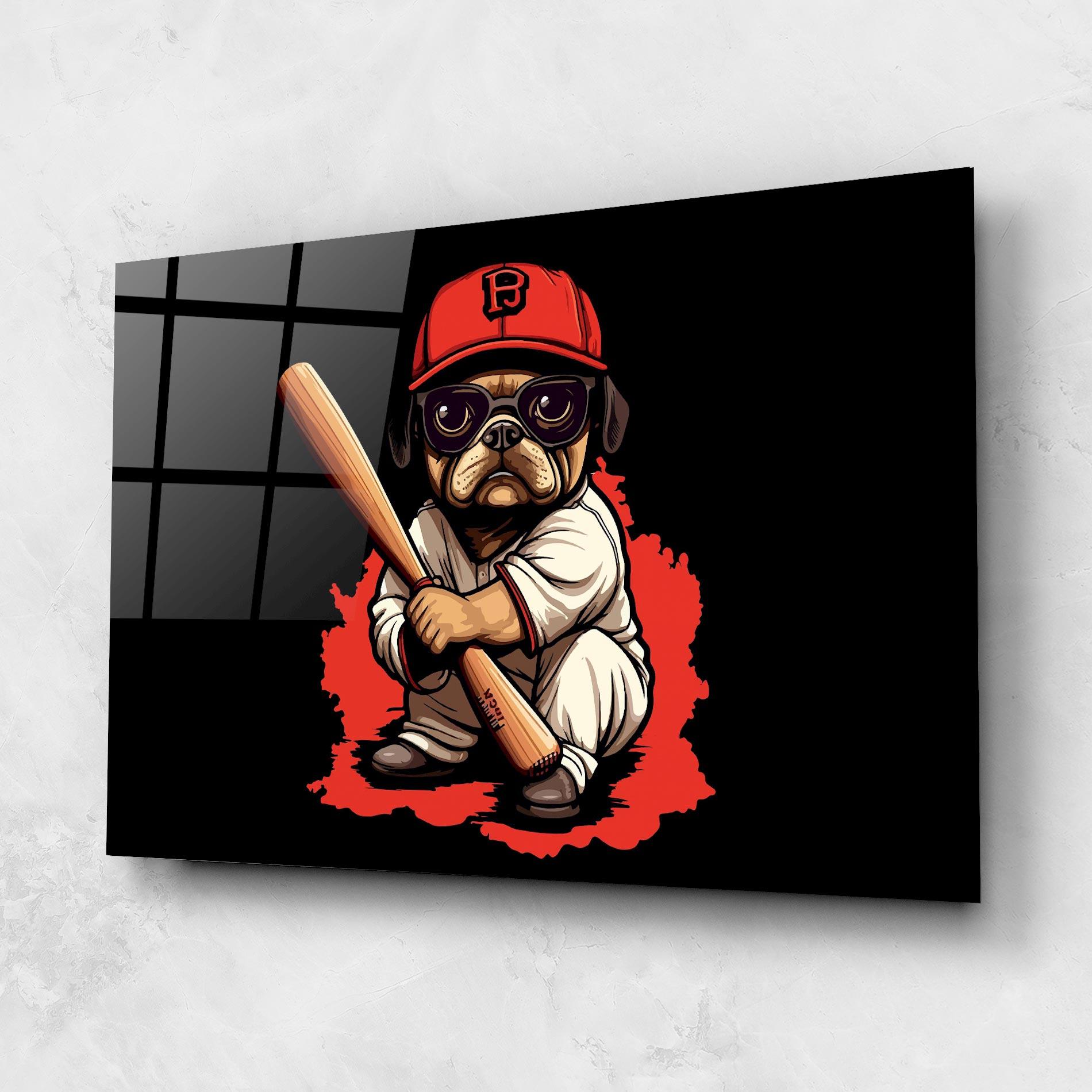 Glasbild Baseball Dog mockup 1