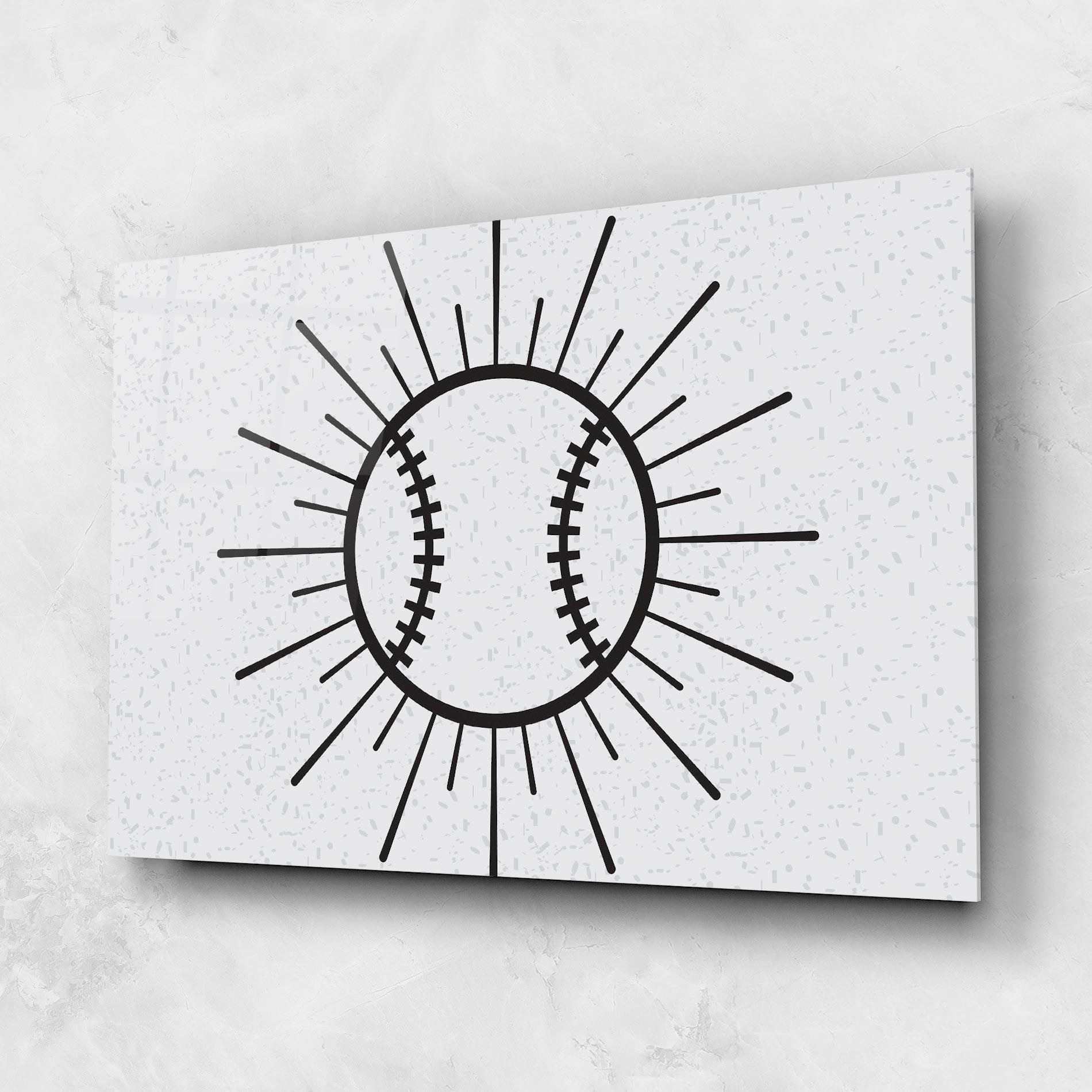 Glasbild Baseball Line mockup 1