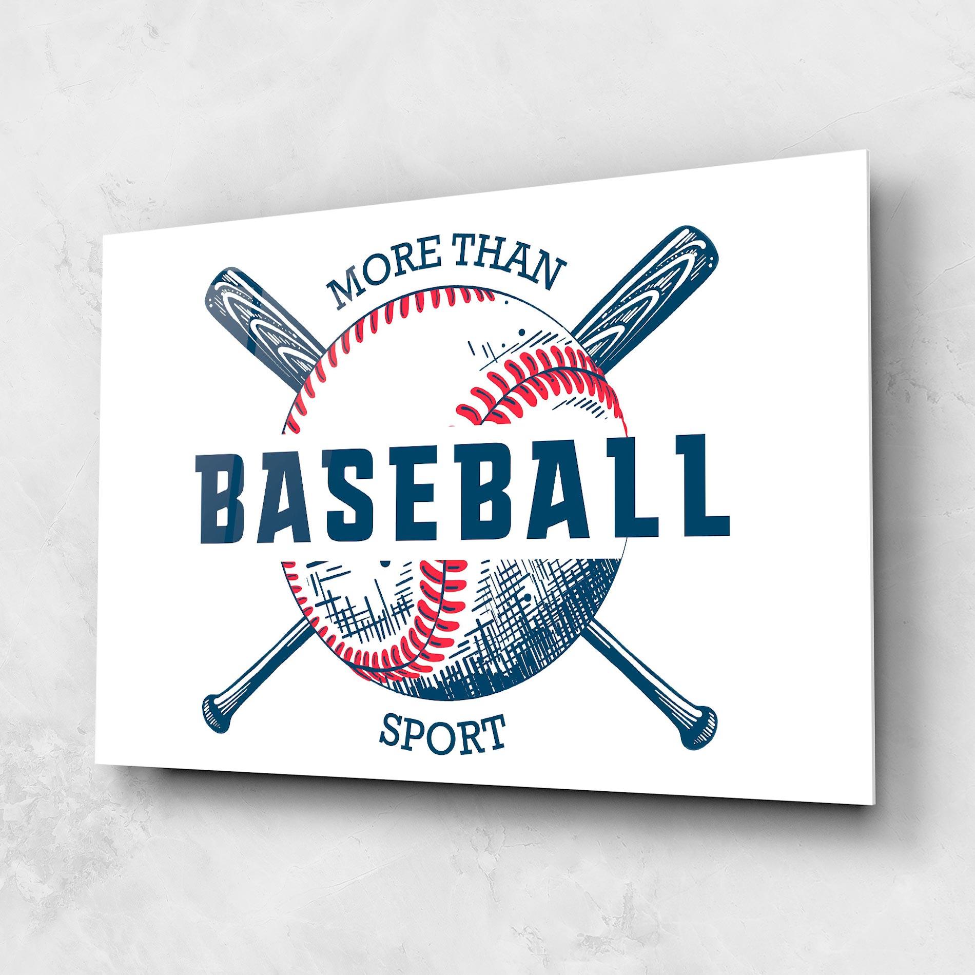 Glasbild Baseball Sport mockup 1