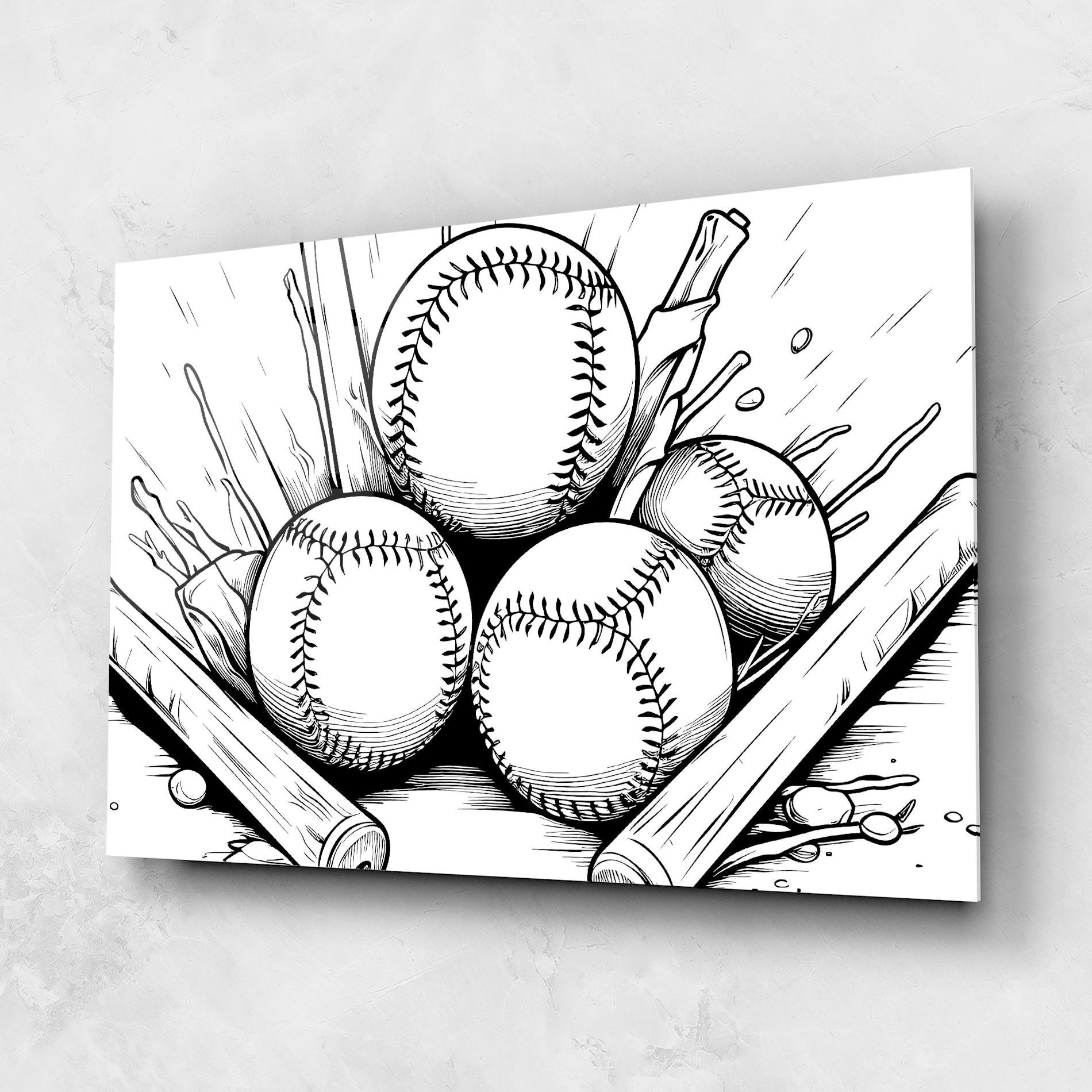 Glasbild Big Baseball Ball mockup 1