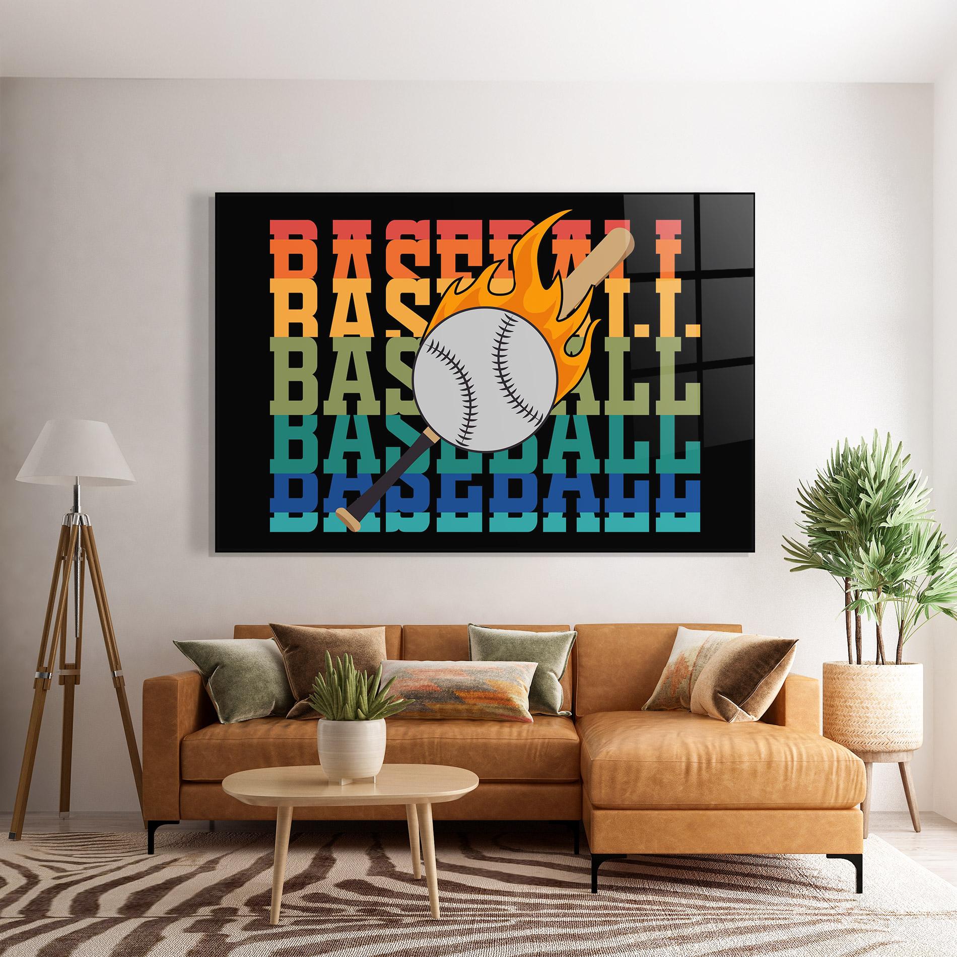 Glasbild Baseball Color mockup 7