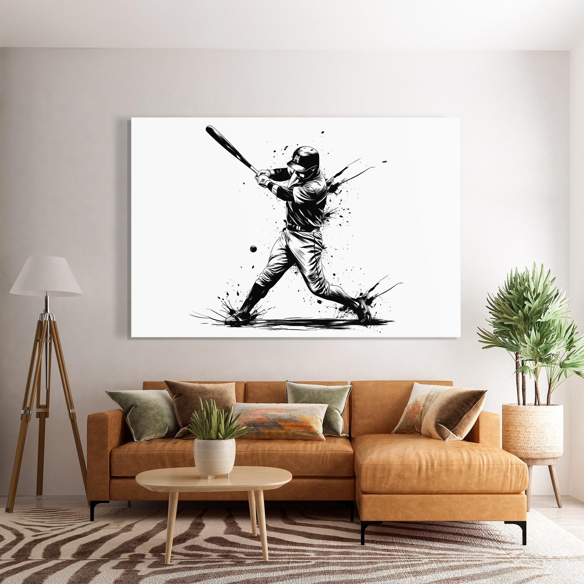 Glasbild Baseball Splash mockup 7