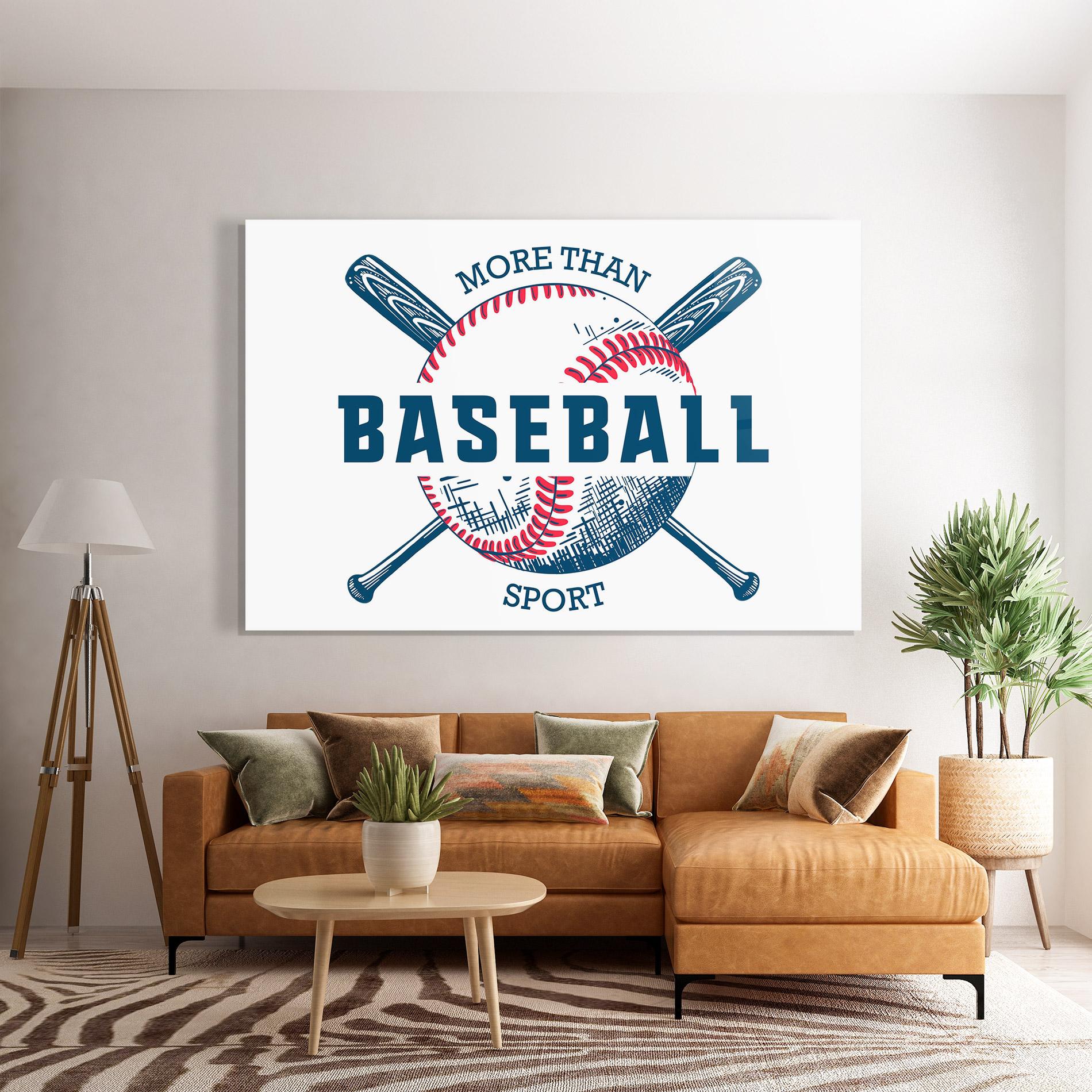 Glasbild Baseball Sport mockup 7