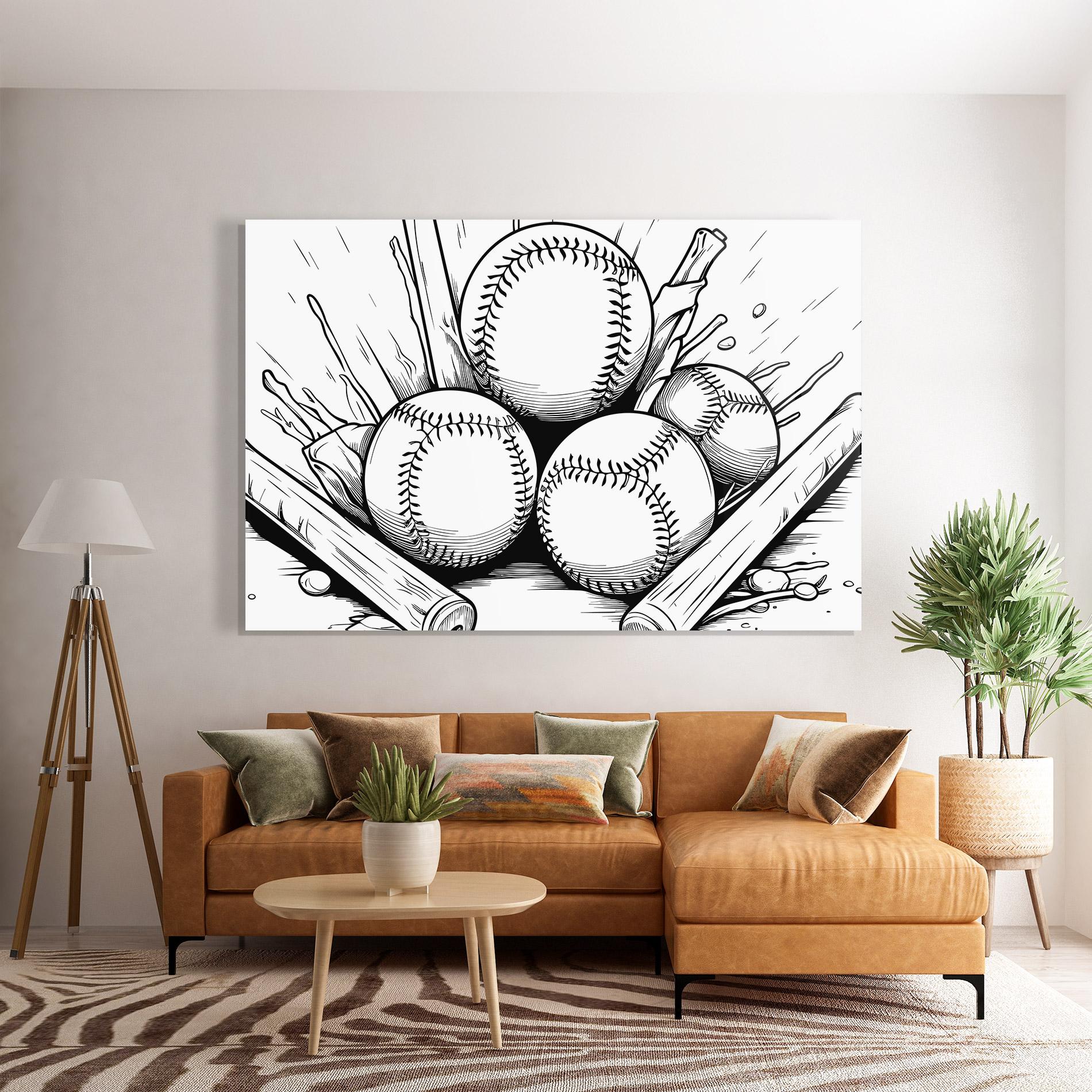 Glasbild Big Baseball Ball mockup 7