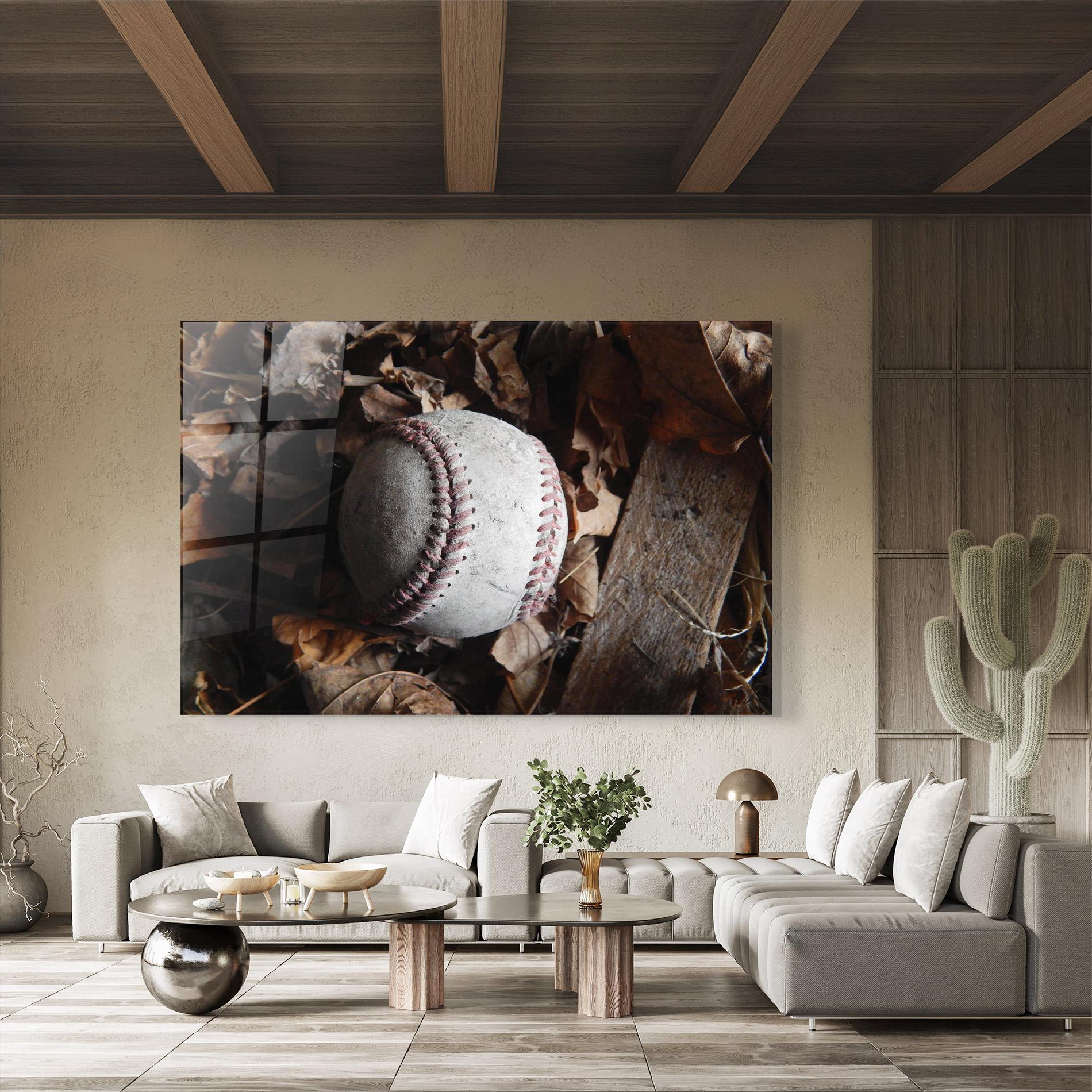 Glasbild Autumn Baseball Ball mockup 8