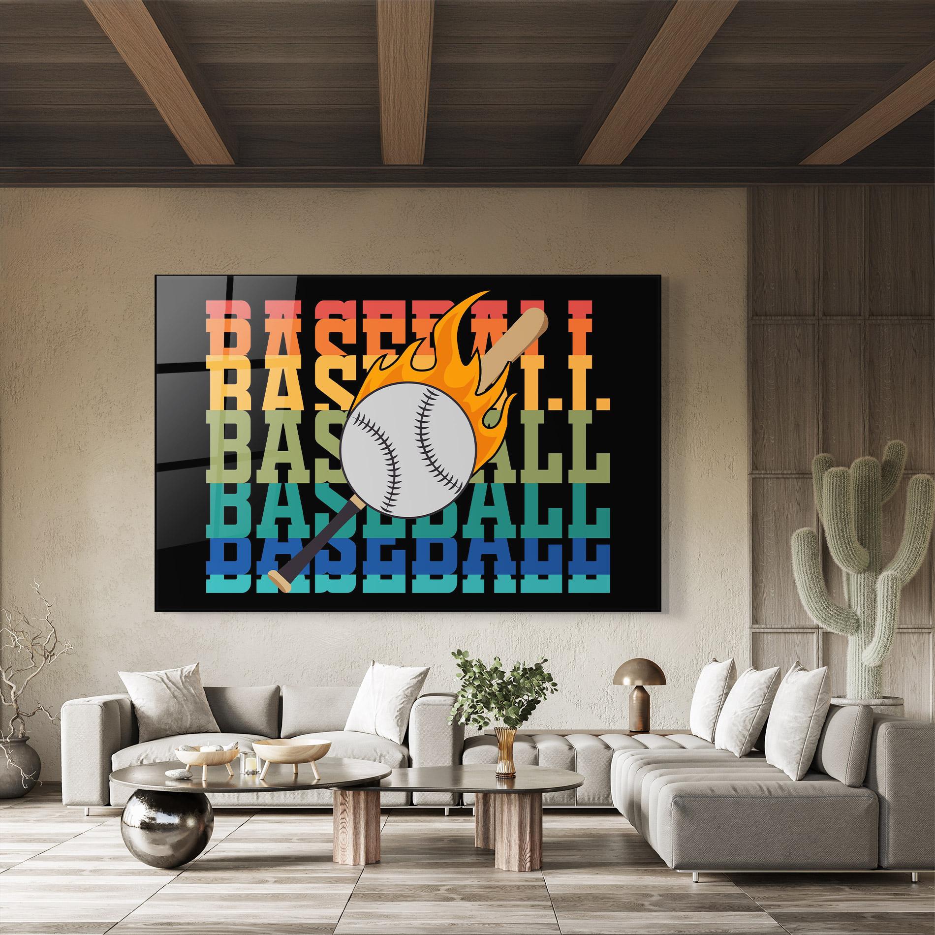 Glasbild Baseball Color mockup 8