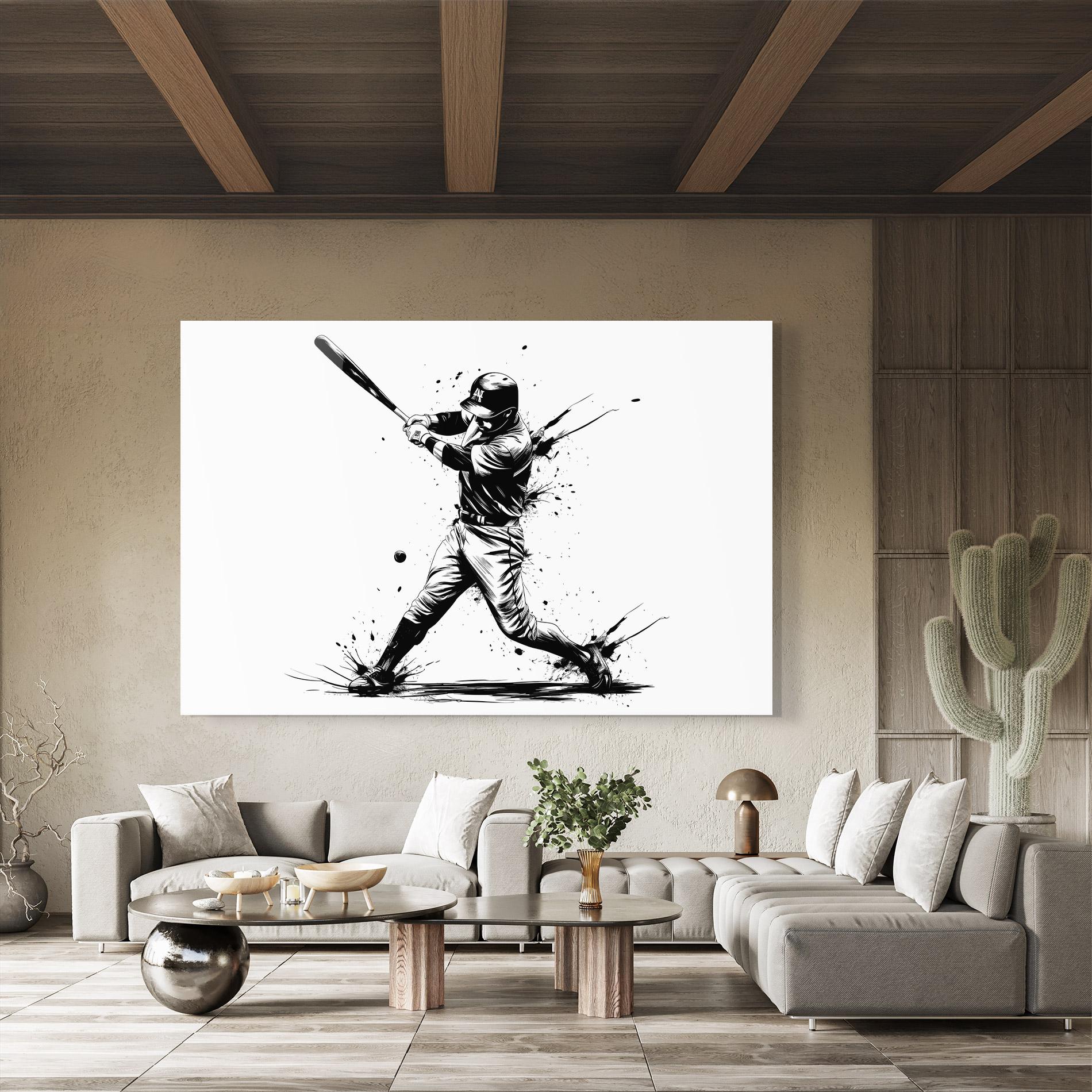 Glasbild Baseball Splash mockup 8
