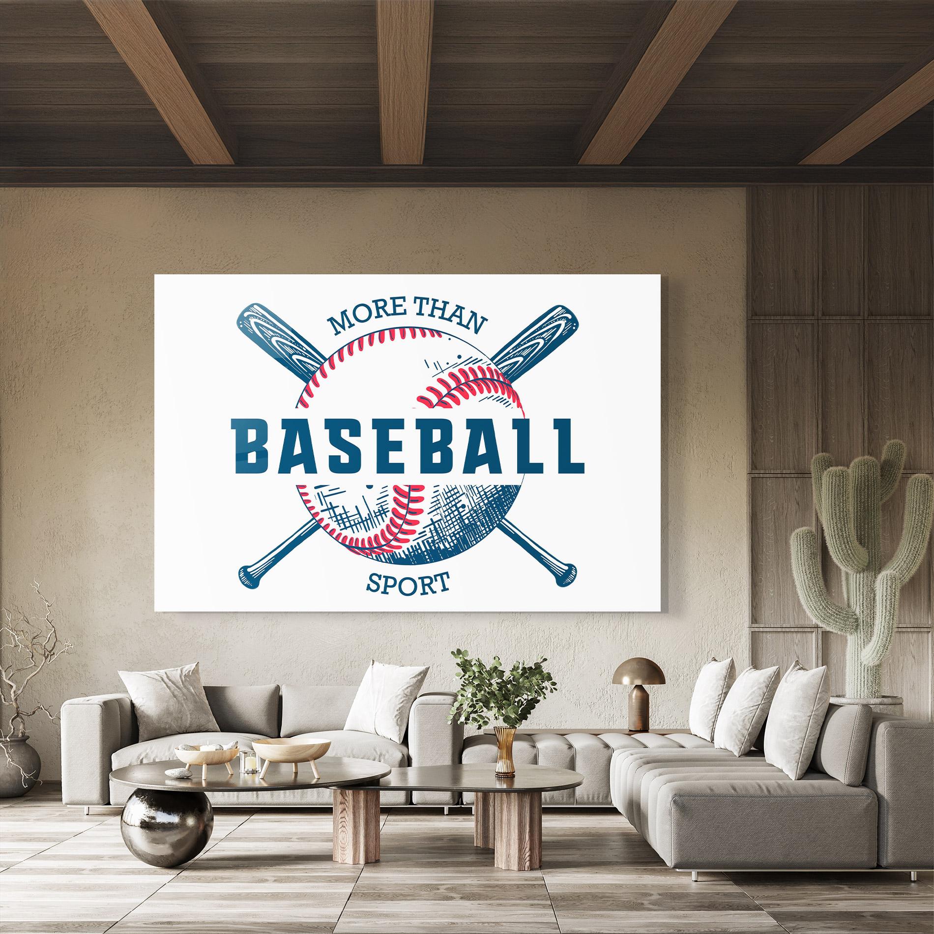 Glasbild Baseball Sport mockup 8
