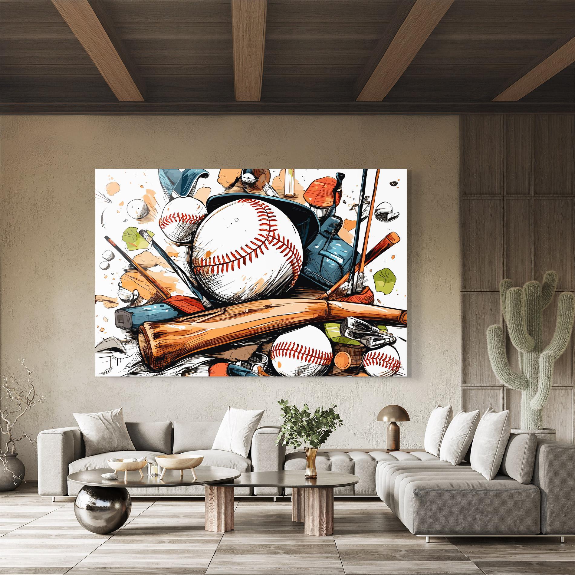 Glasbild Baseball Trash mockup 8