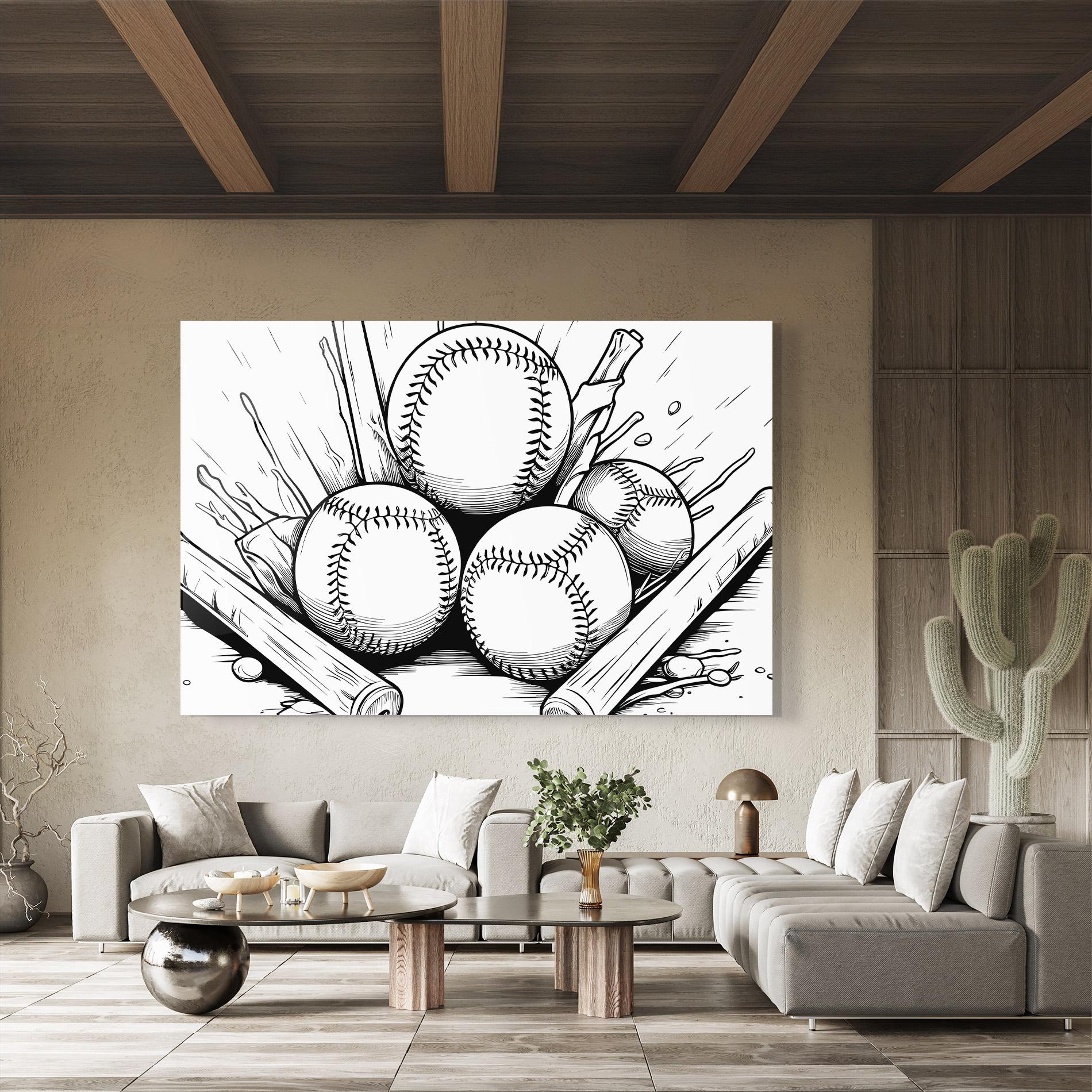 Glasbild Big Baseball Ball mockup 8