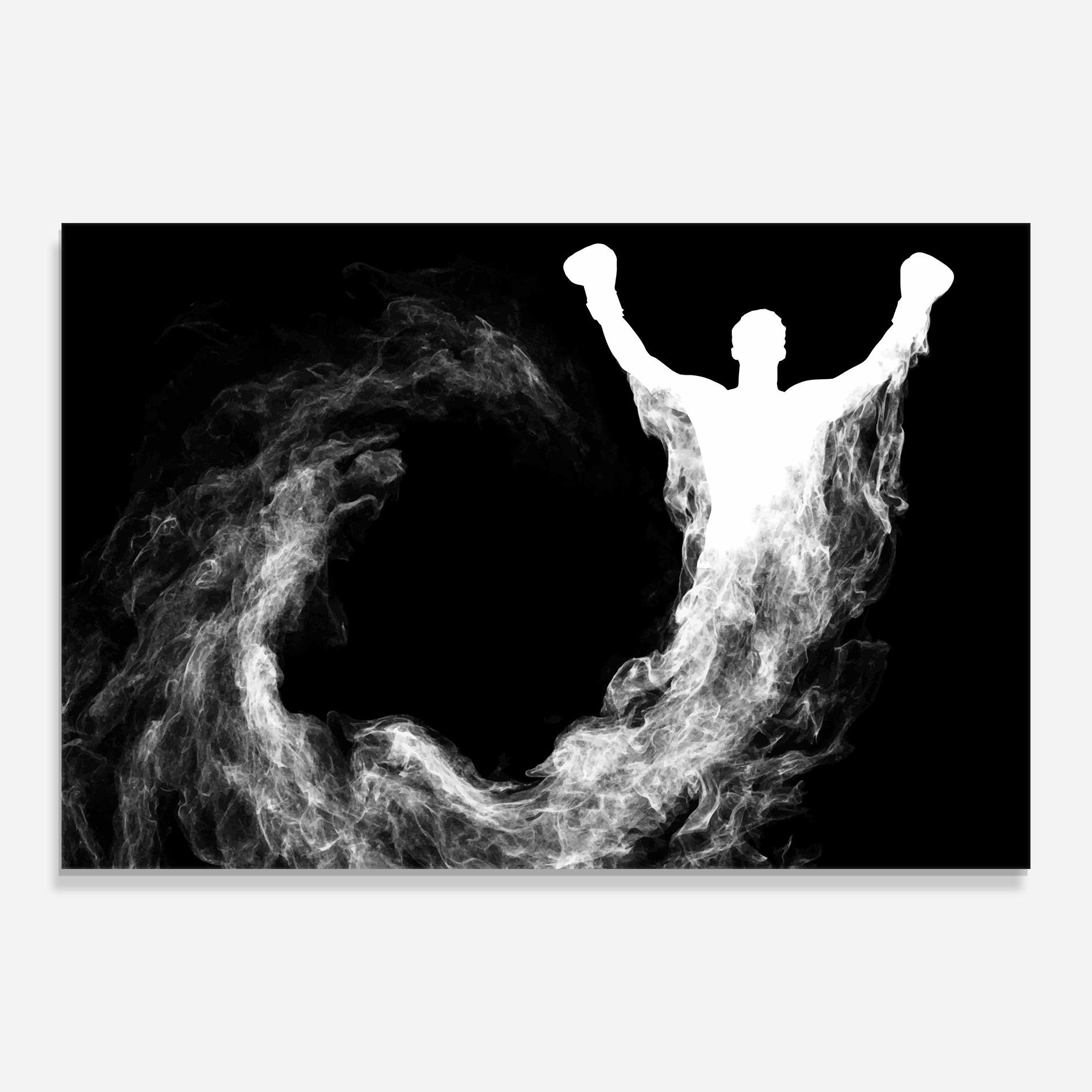 Glasbild Box White Smoke mockup 0