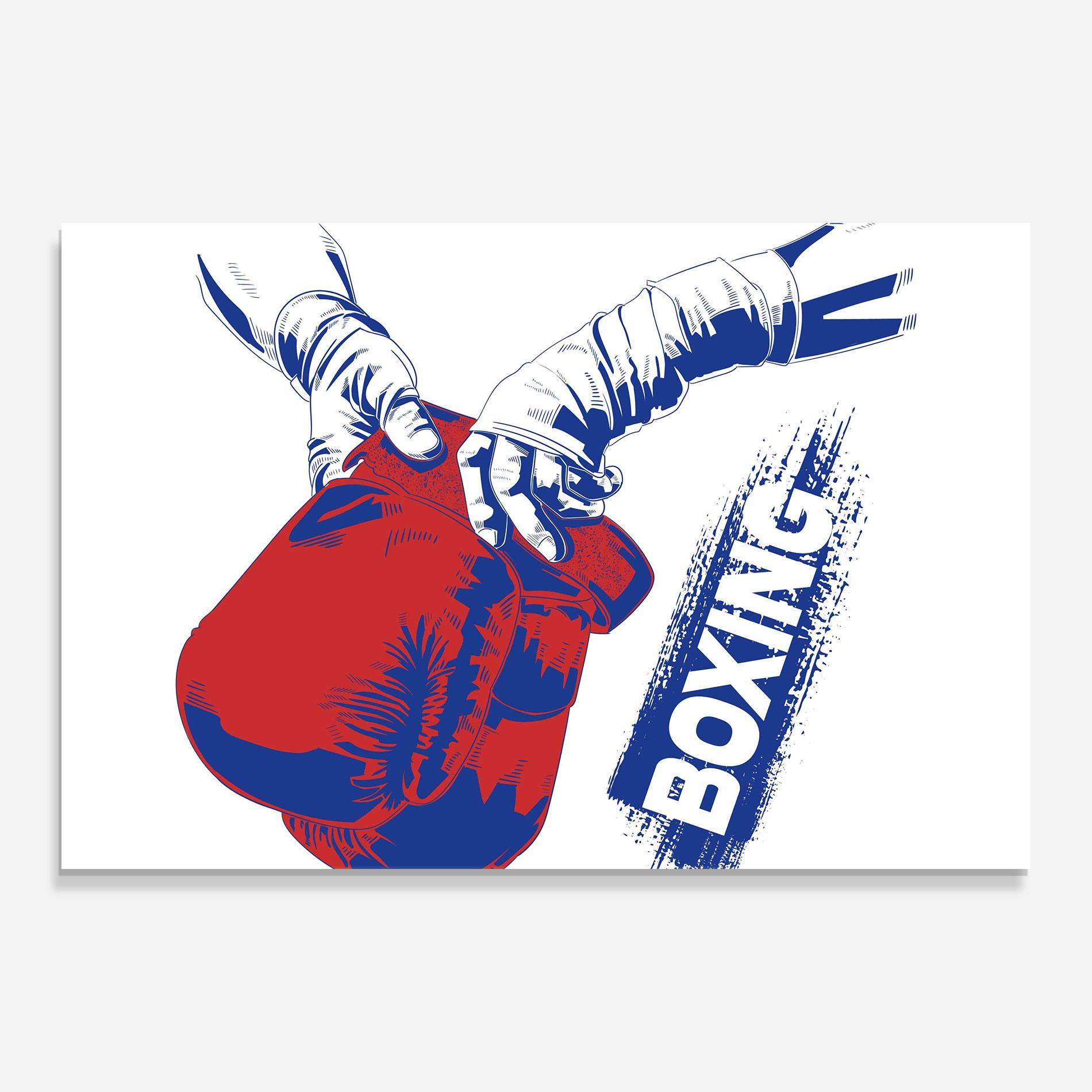 Glasbild Boxing Blue mockup 0