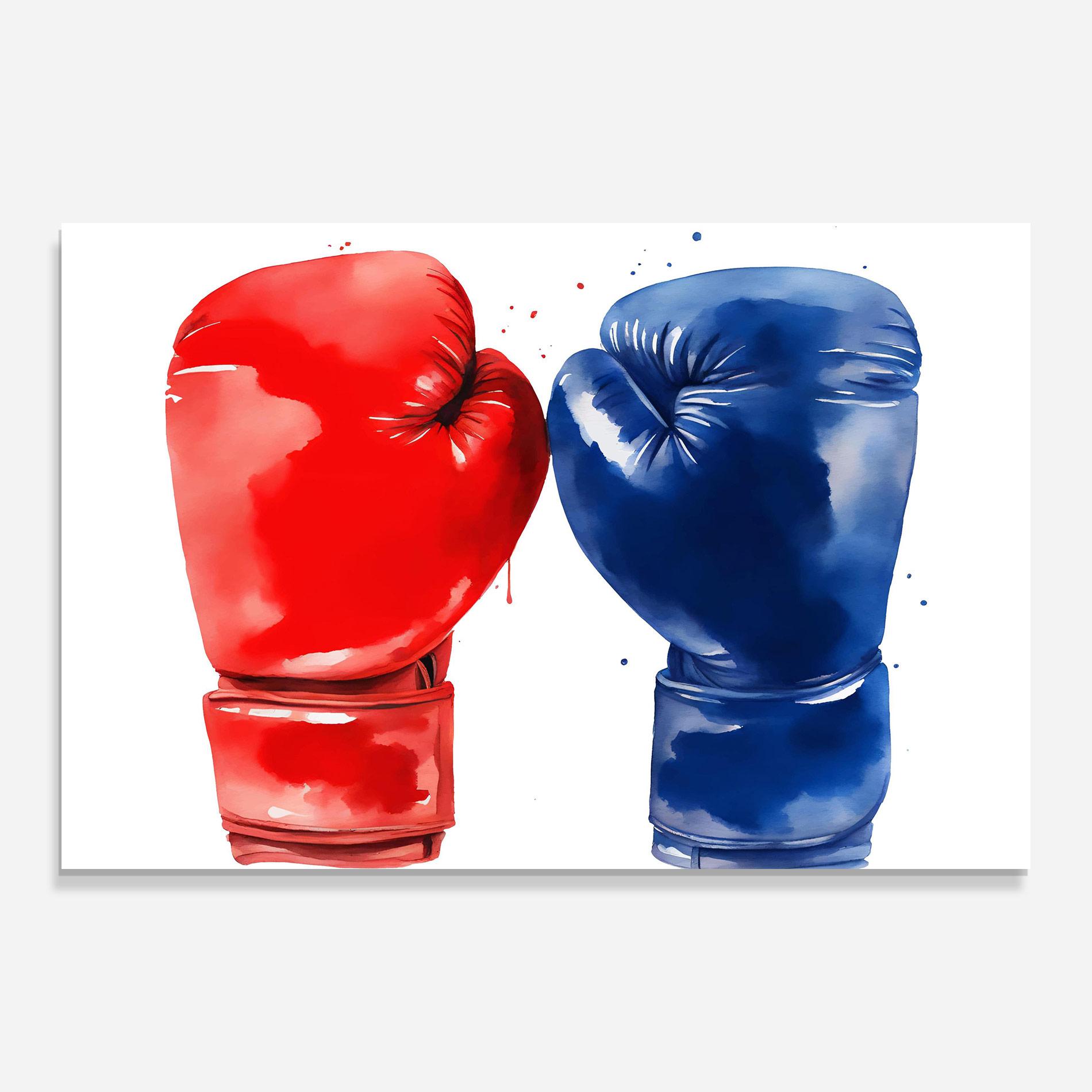 Glasbild Red Blue Box mockup 0