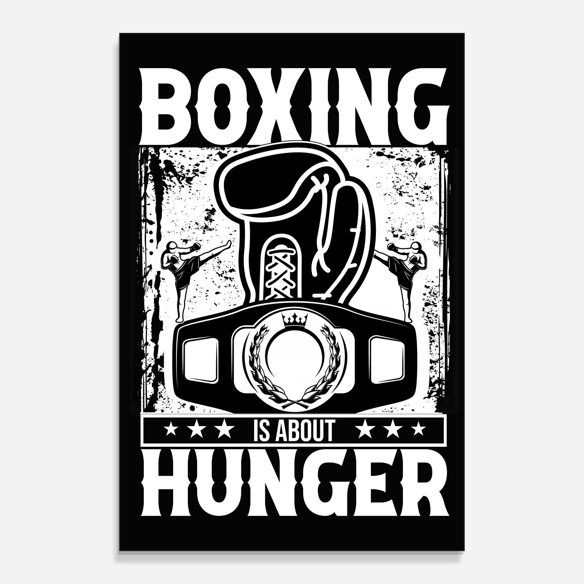 Glasbild Boxing Hunger mockup 0