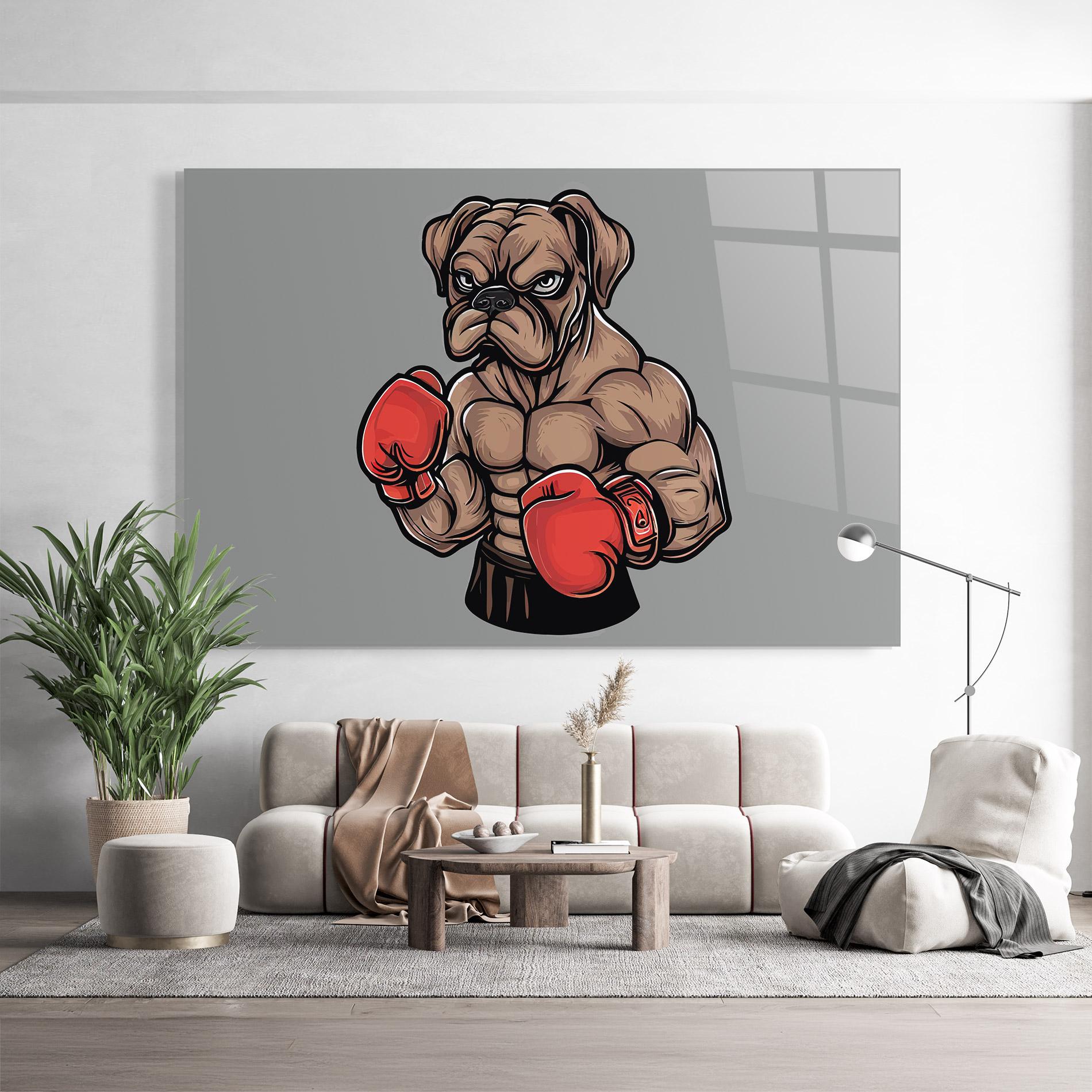 Glasbild Boxer Dog mockup 9