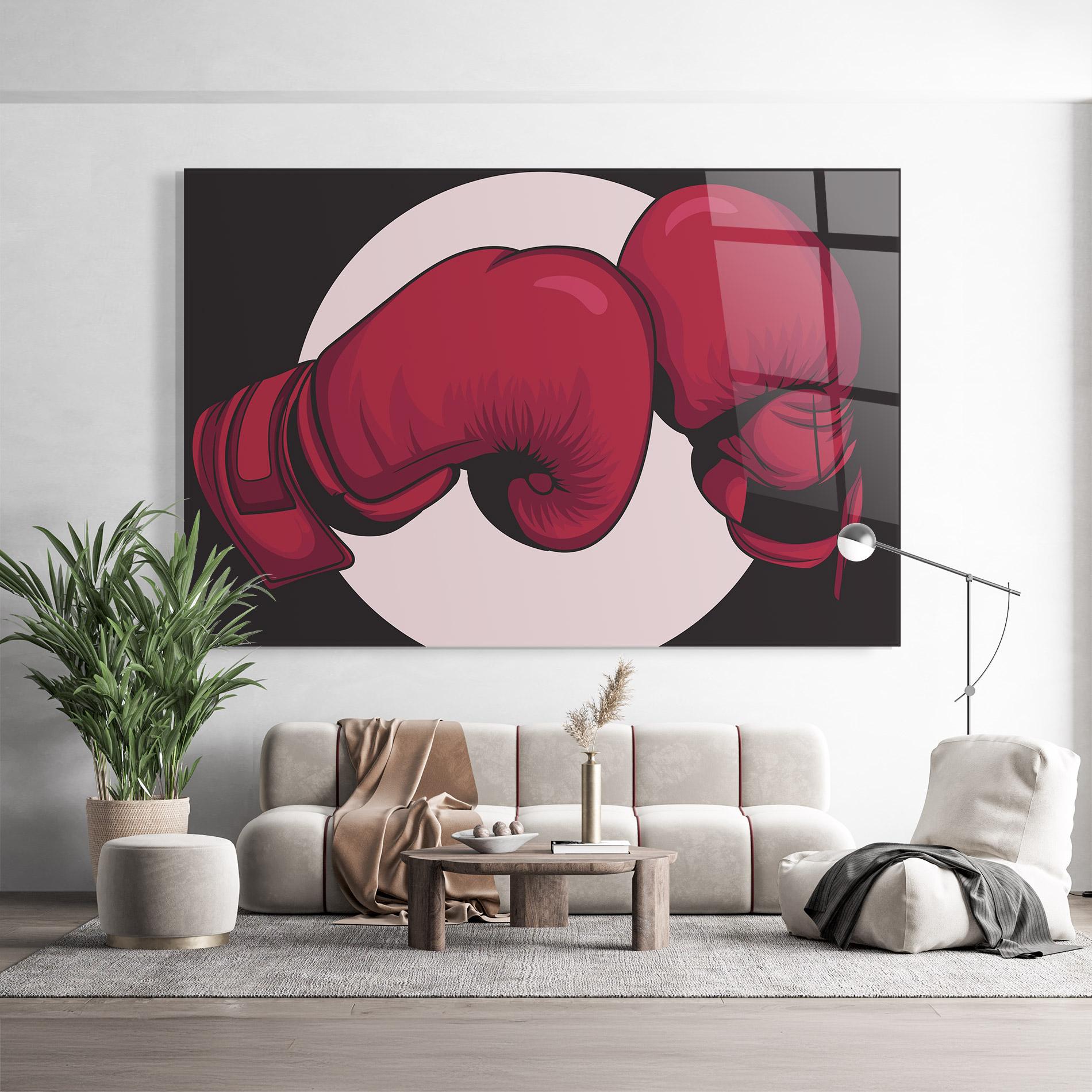 Glasbild Boxing Cream Circle mockup 9