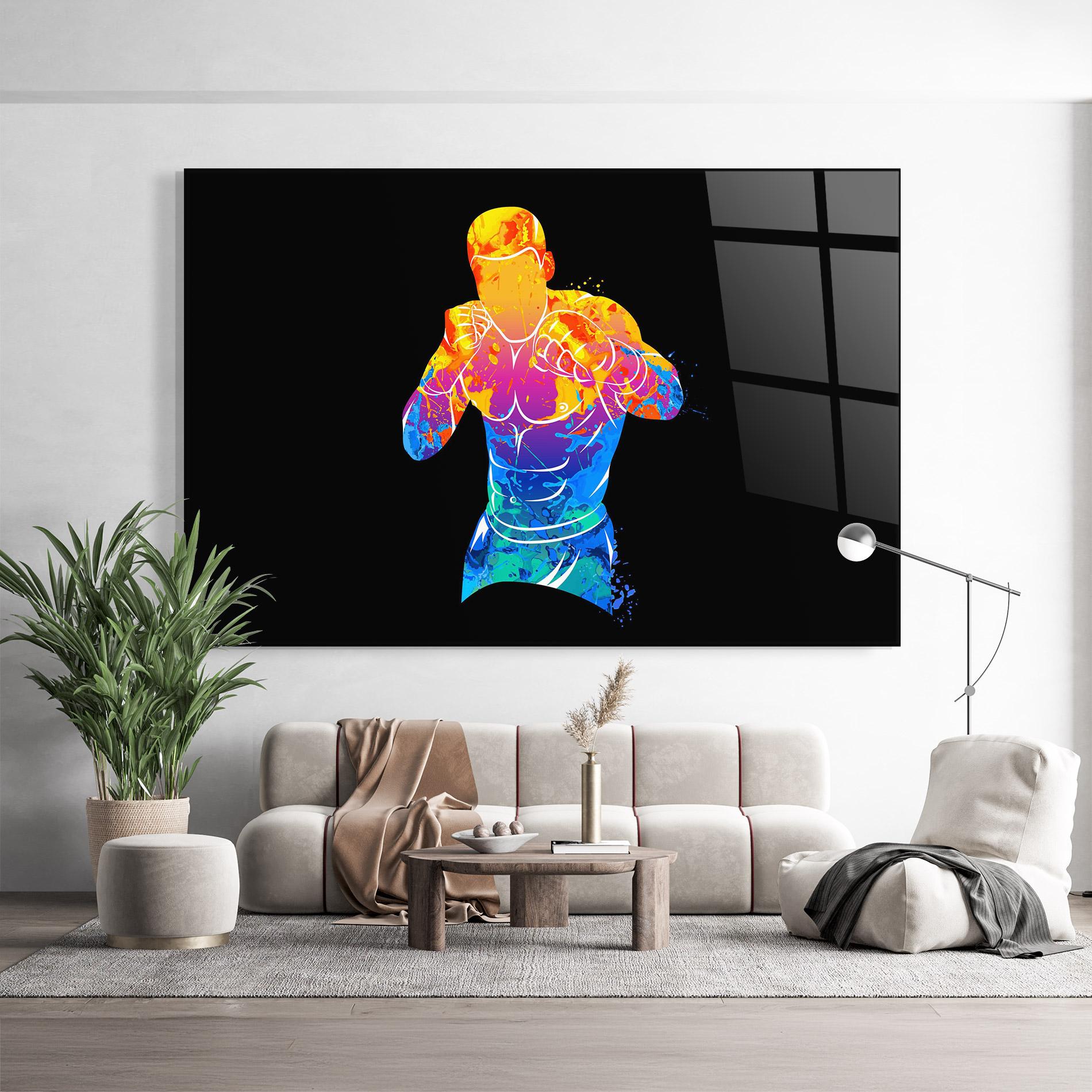 Glasbild Colorful Box mockup 9