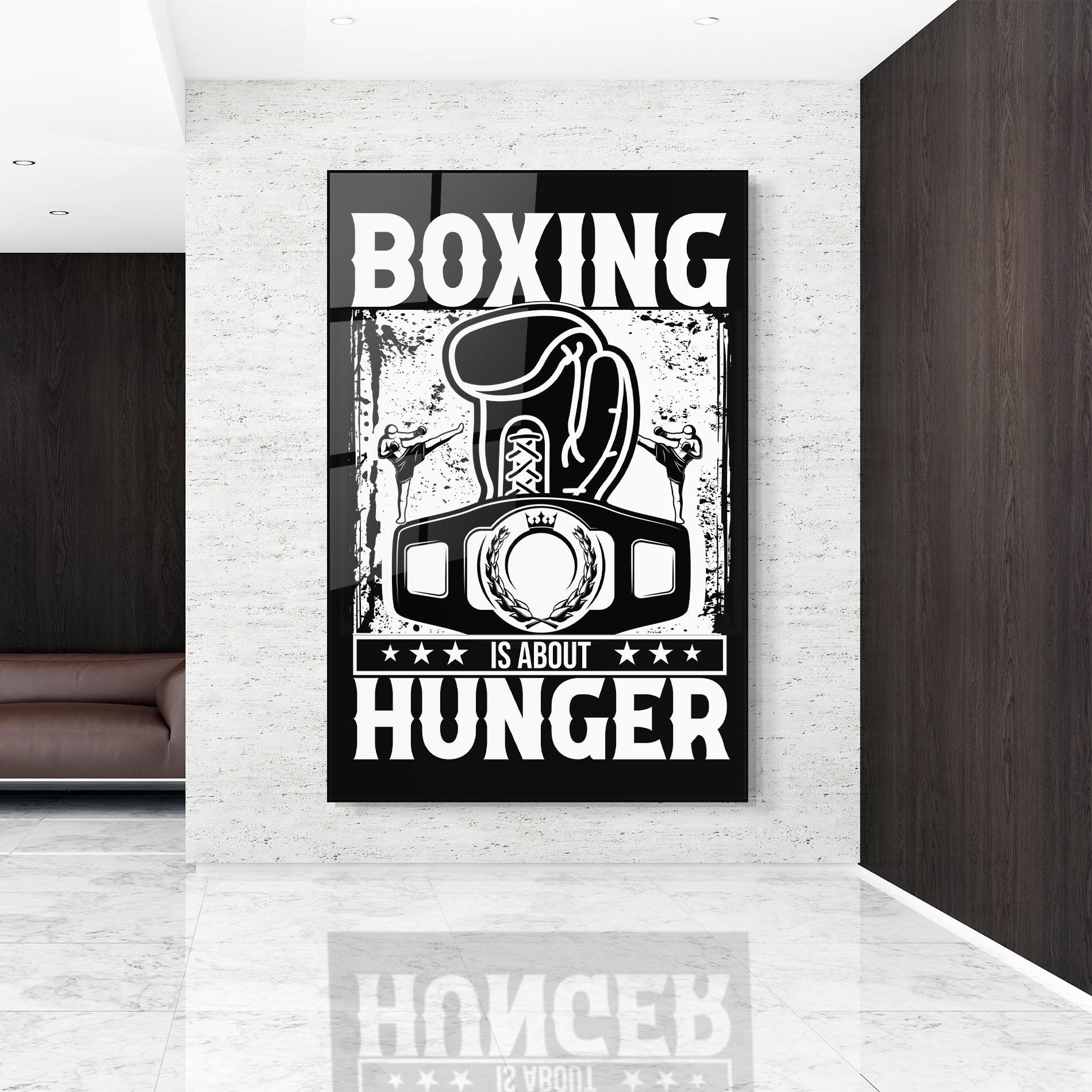 Glasbild Boxing Hunger mockup 9