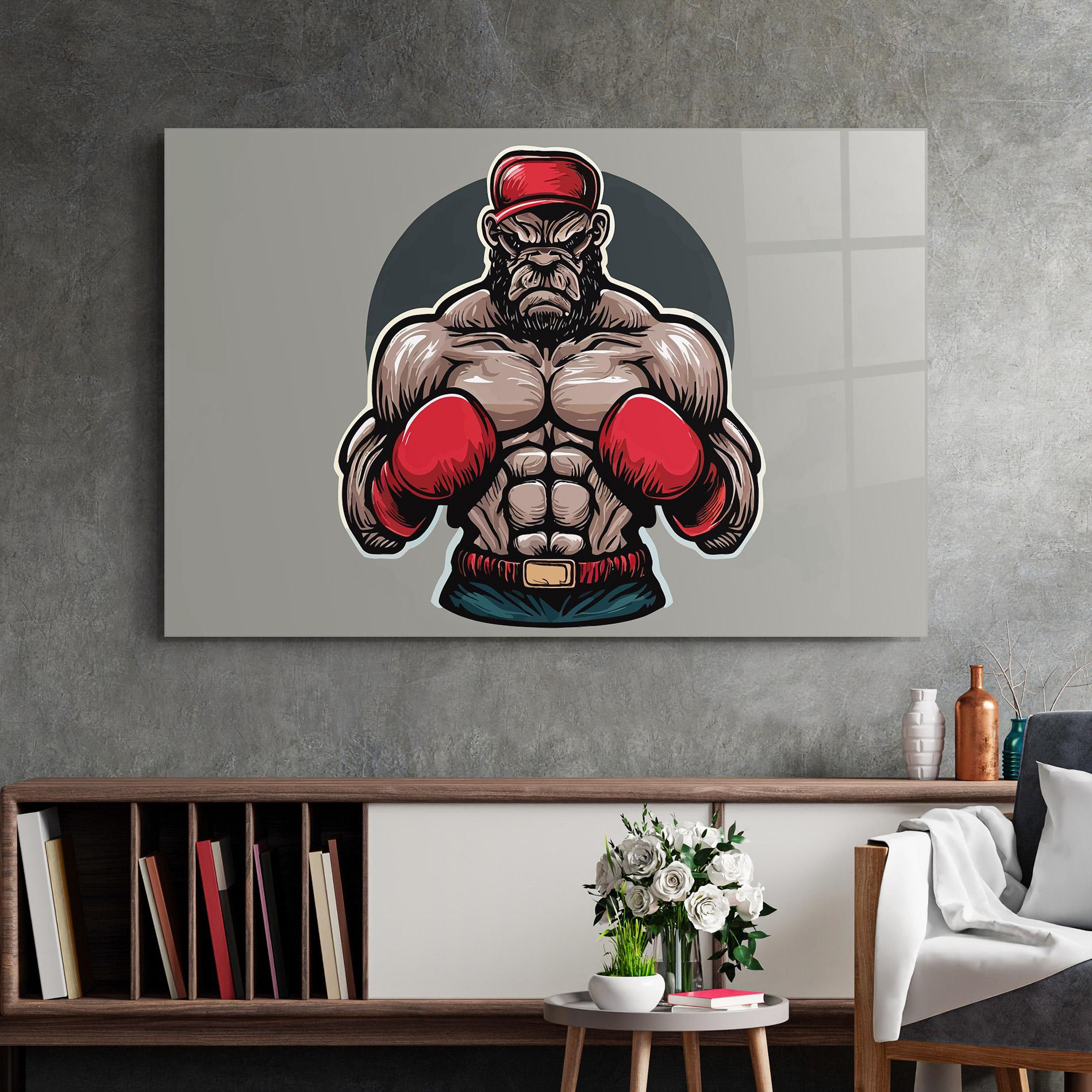 Glasbild Boxer Character mockup 2