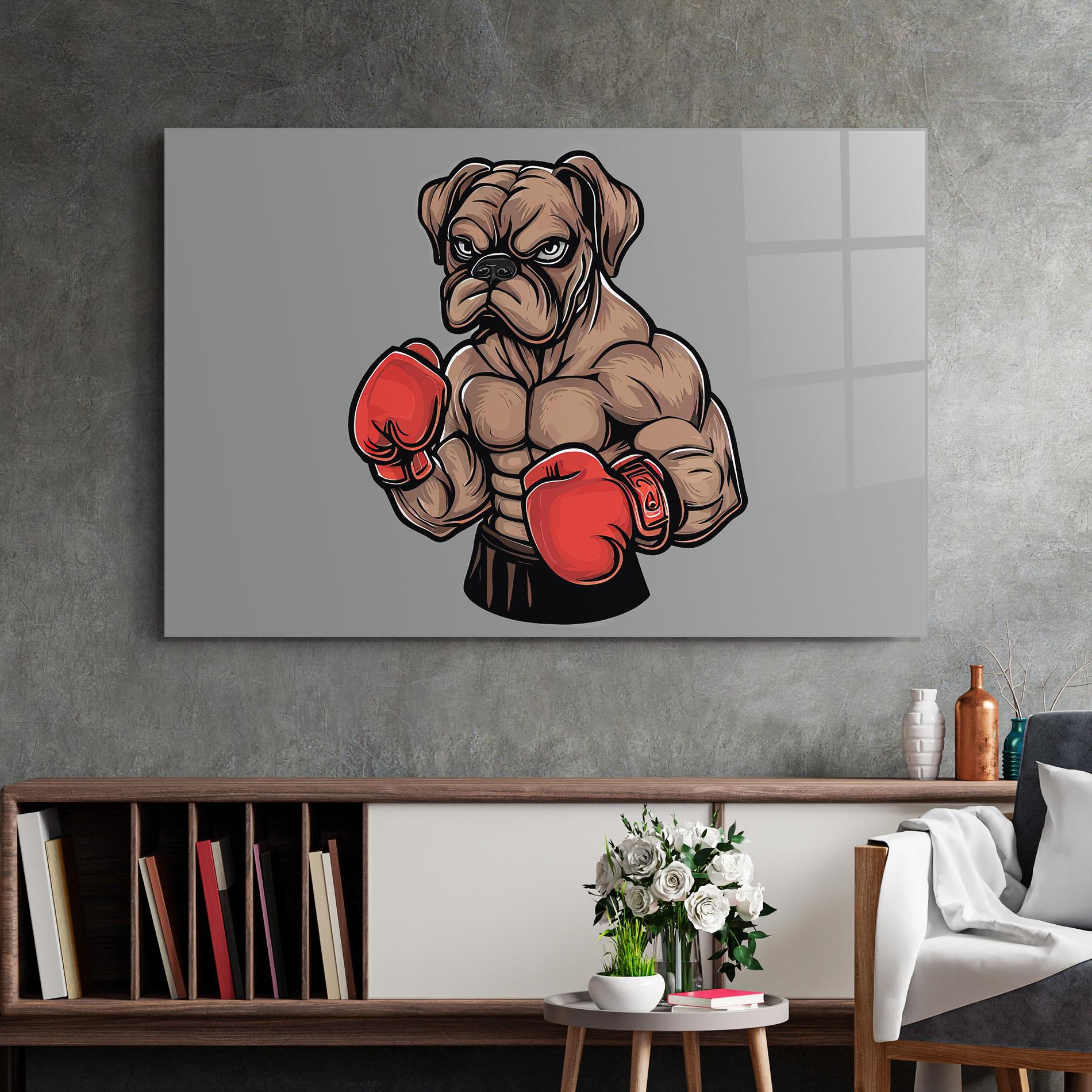 Glasbild Boxer Dog mockup 2