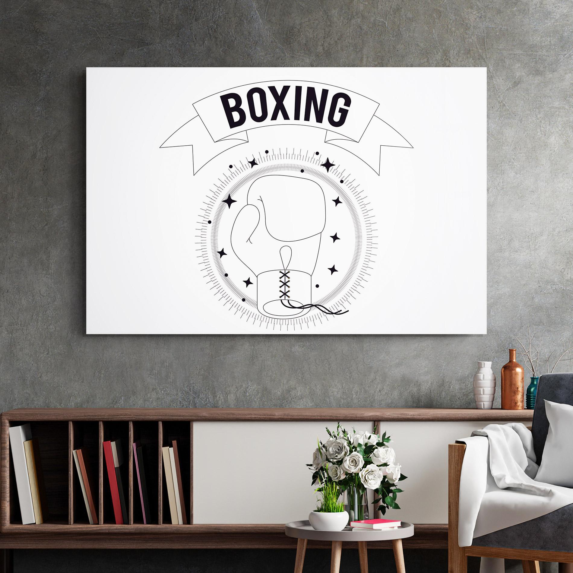 Glasbild Boxing Line mockup 2