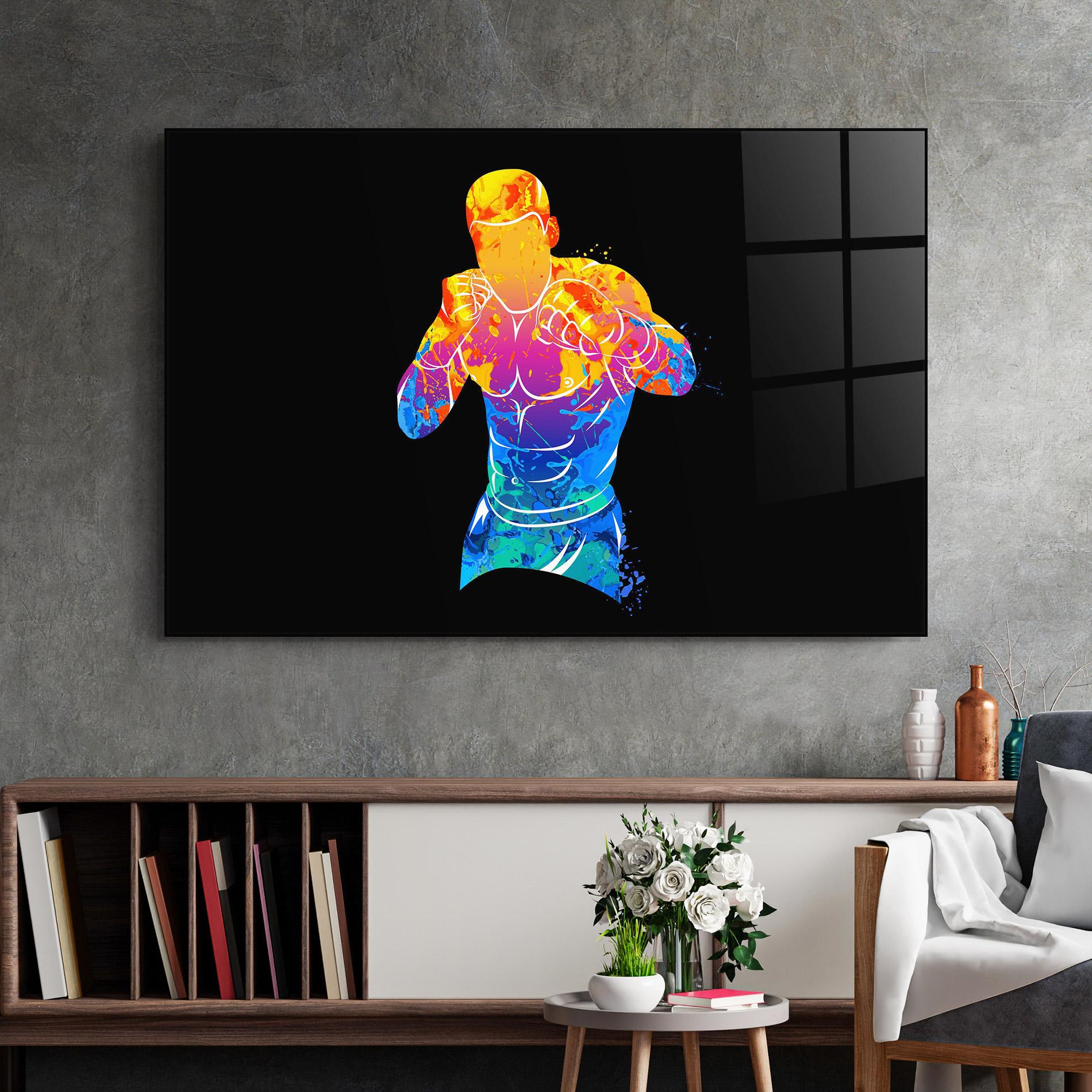 Glasbild Colorful Box mockup 2