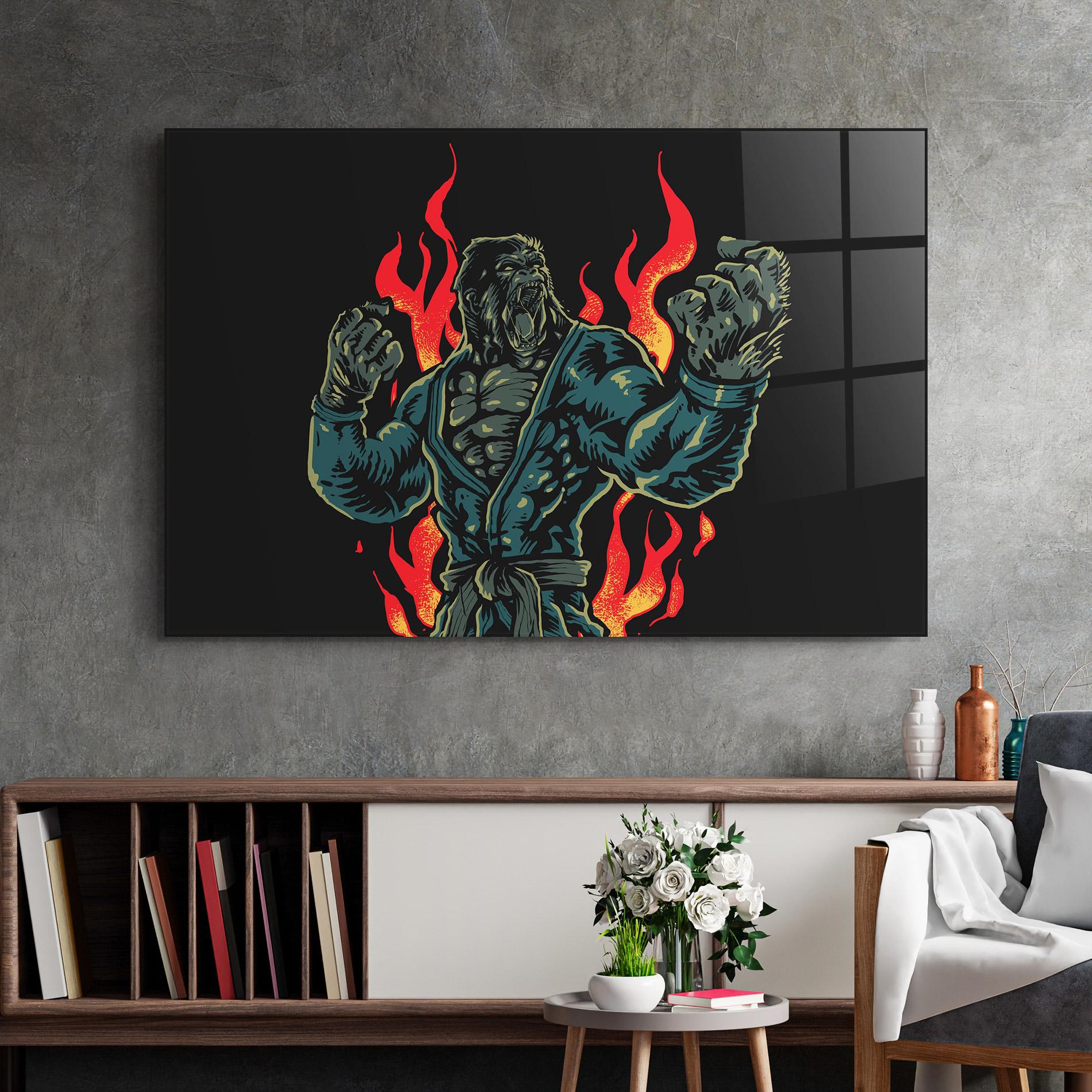 Glasbild Gorilla Box Fighter mockup 2