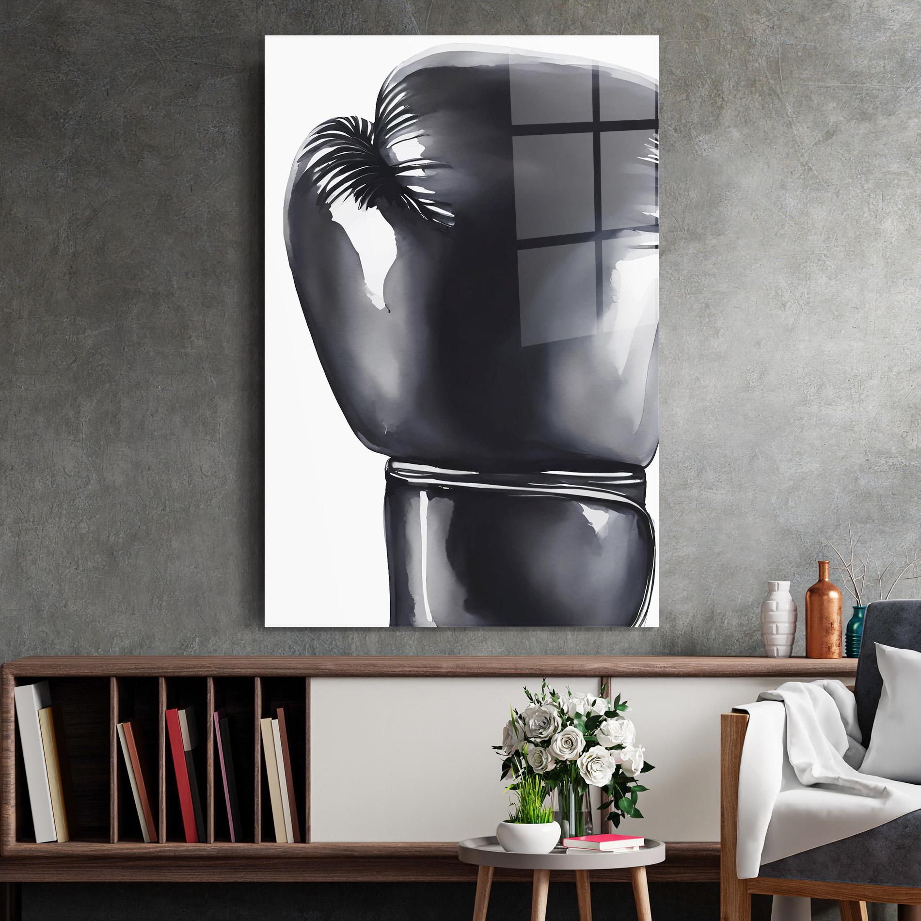 Glasbild Black Box Glove mockup 2