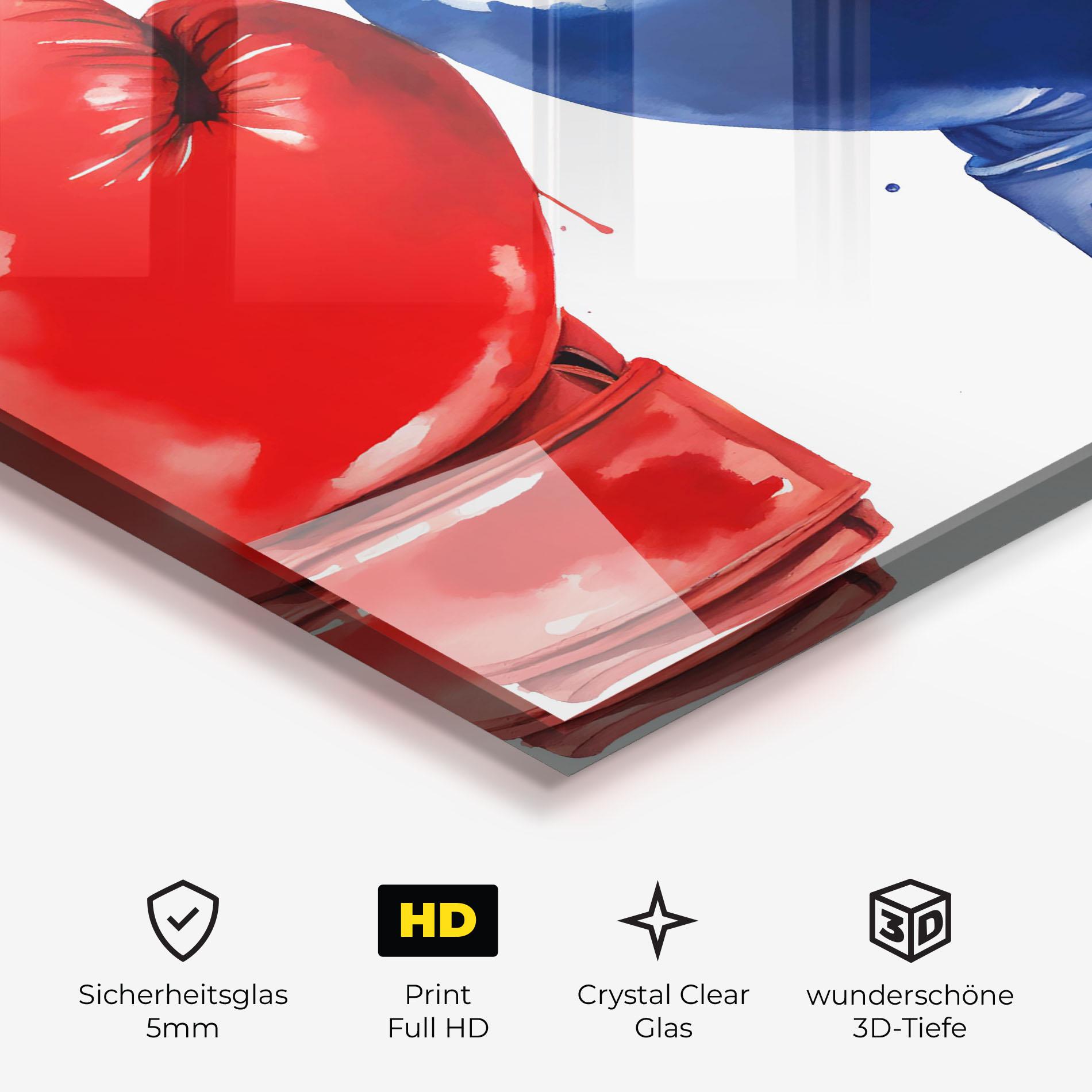 Glasbild Red Blue Box mockup 3