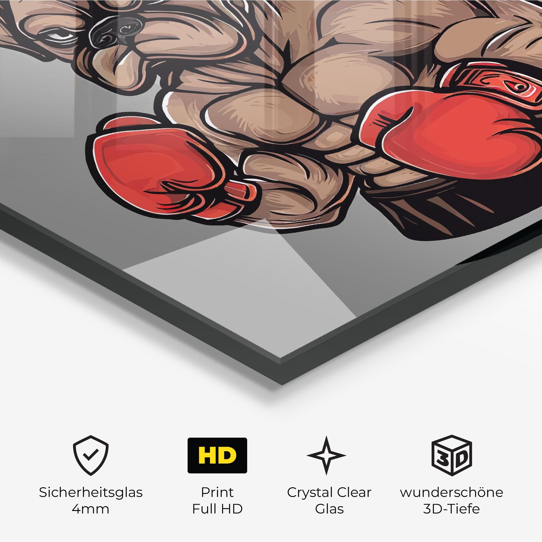 Glasbild Boxer Dog mockup 3