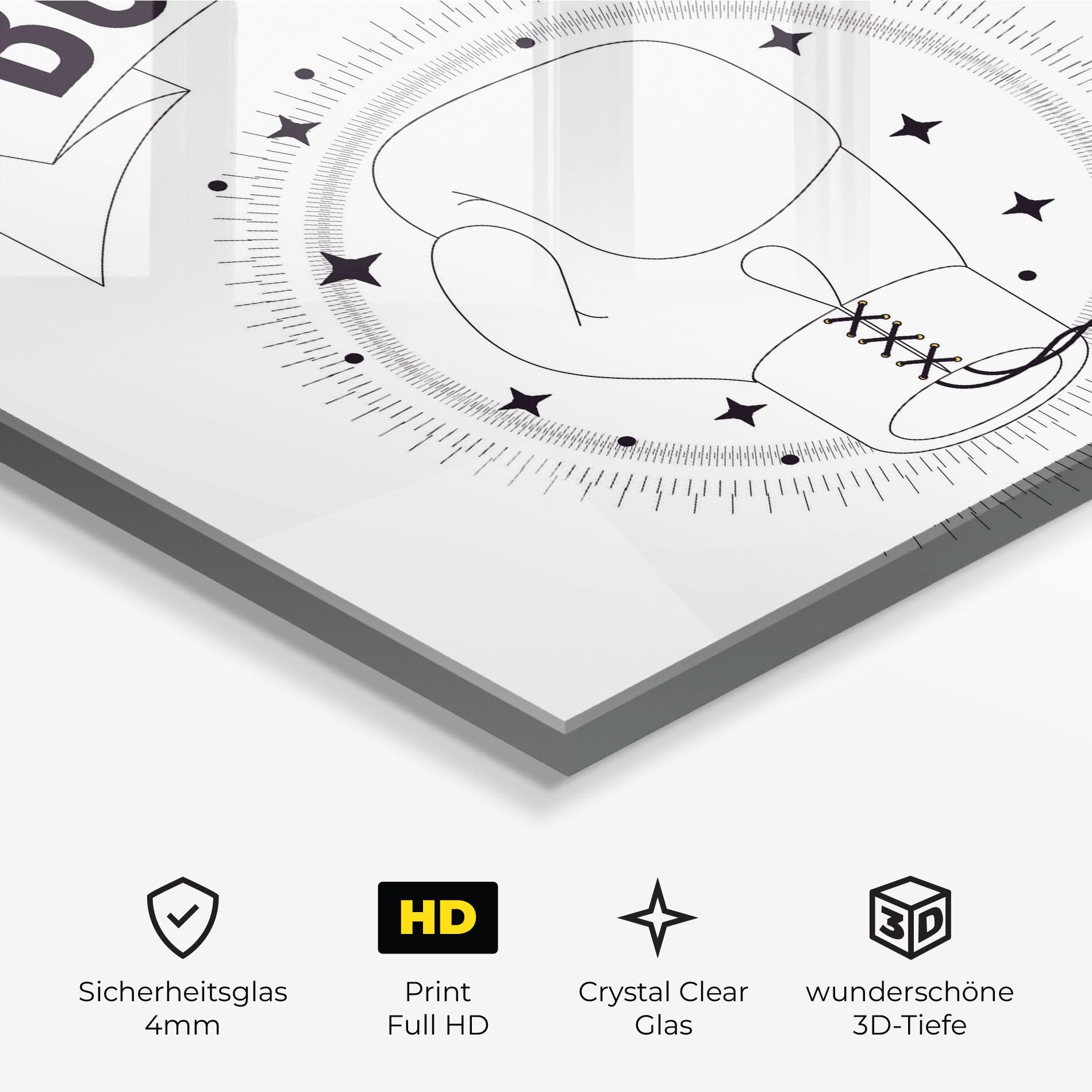 Glasbild Boxing Line mockup 3