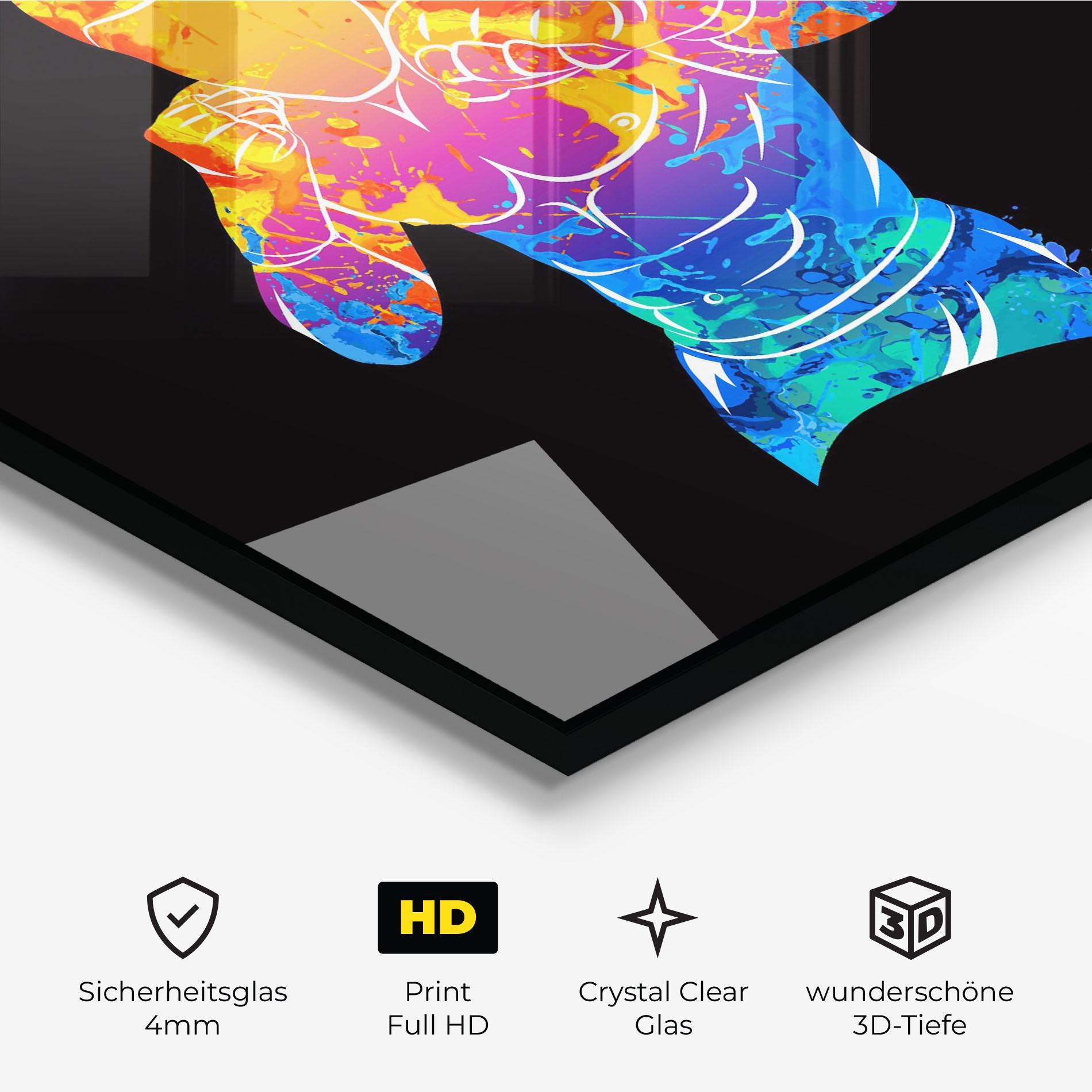 Glasbild Colorful Box mockup 3