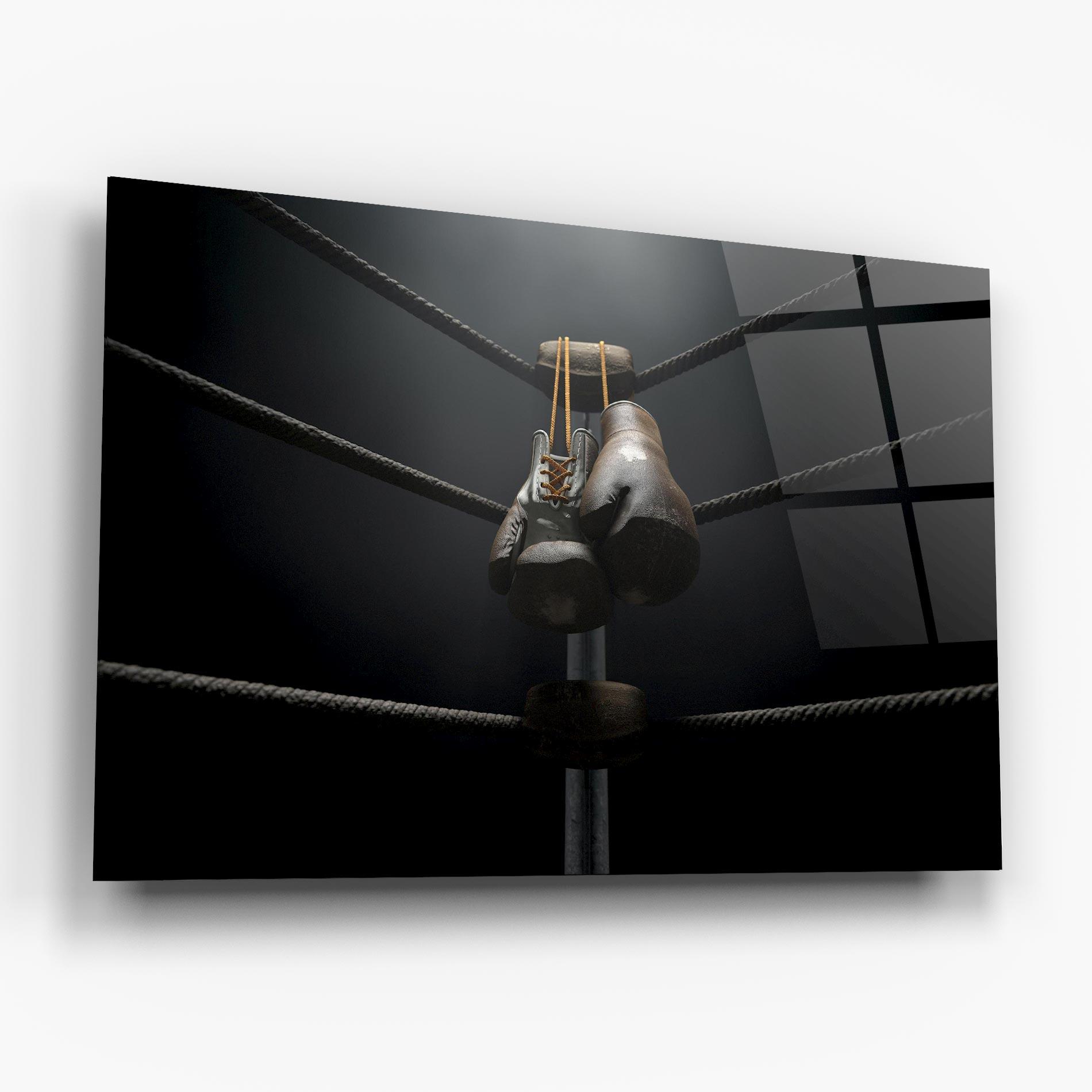 Glasbild Black Boxing Glove mockup 6