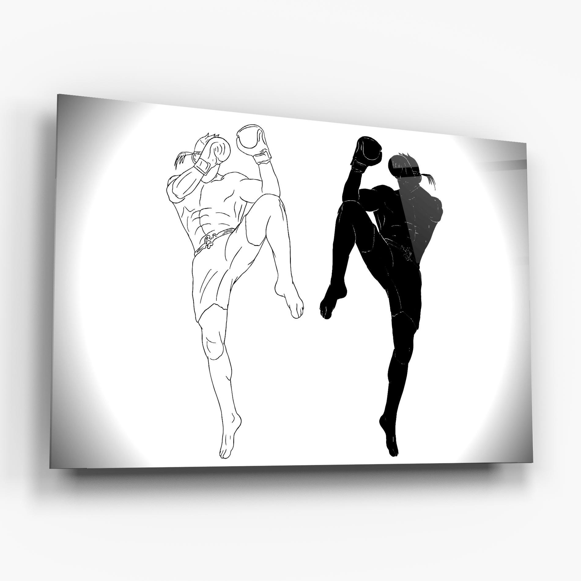 Glasbild Box Kungfu mockup 6