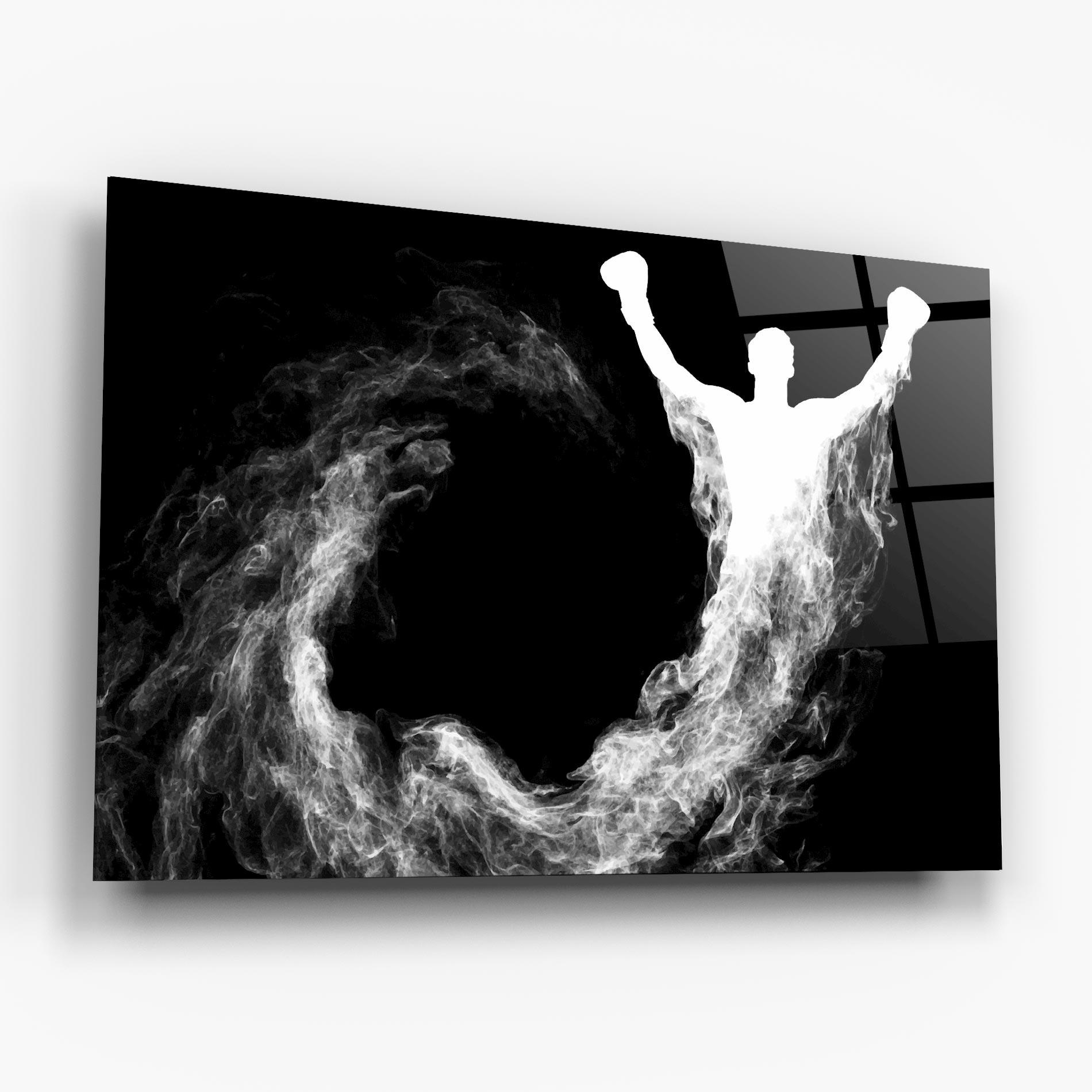 Glasbild Box White Smoke mockup 6