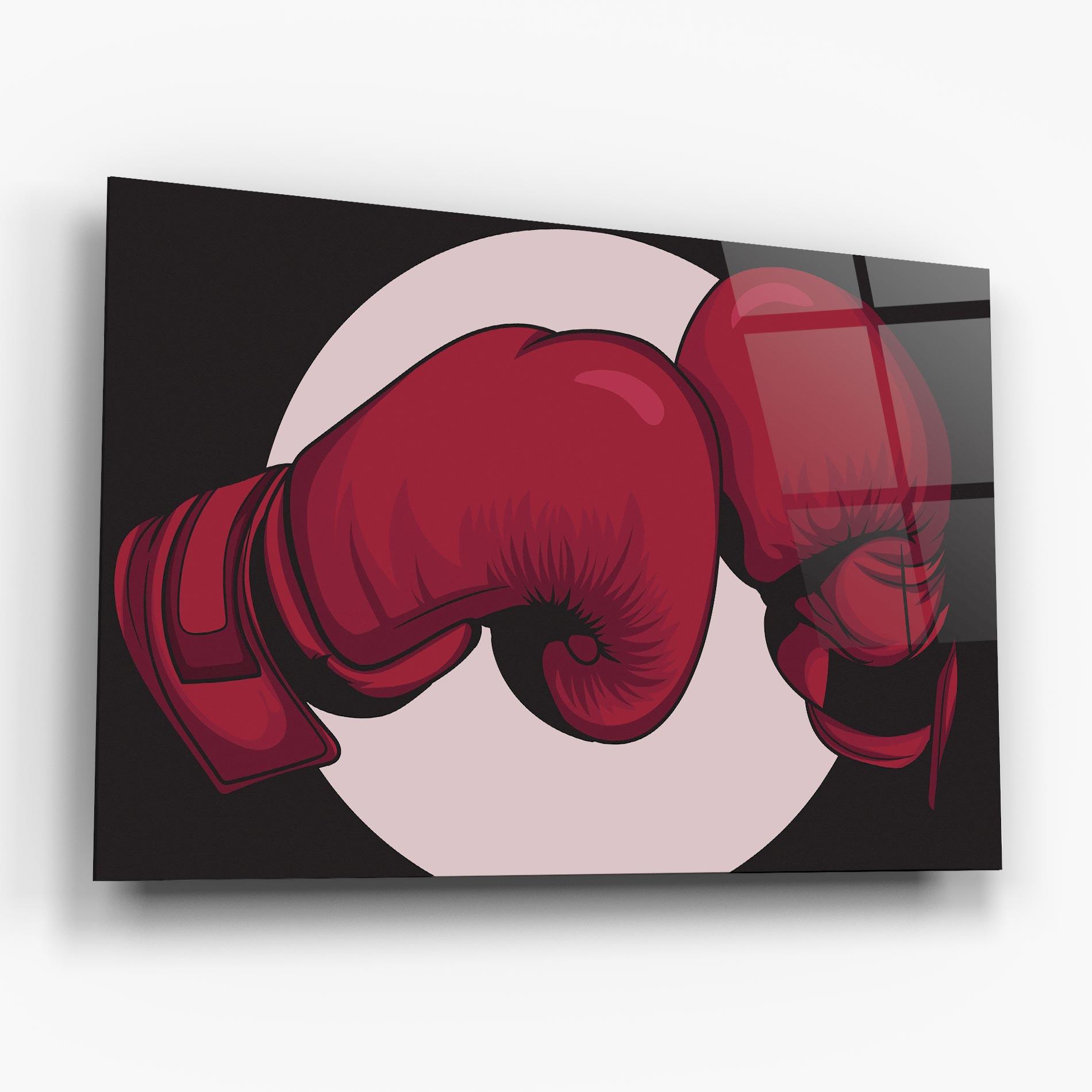 Glasbild Boxing Cream Circle mockup 6