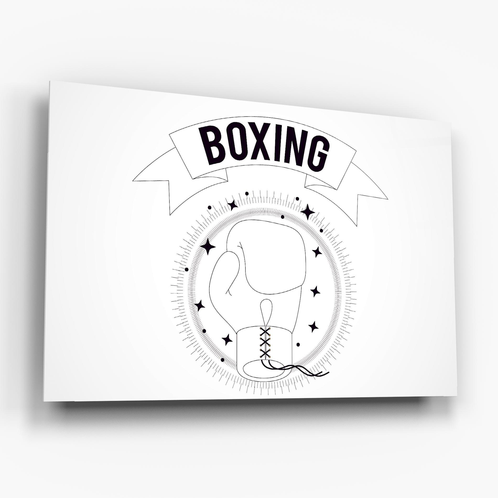 Glasbild Boxing Line mockup 6