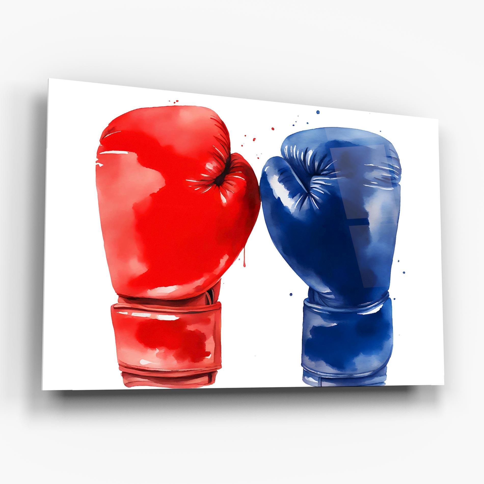 Glasbild Red Blue Box mockup 6