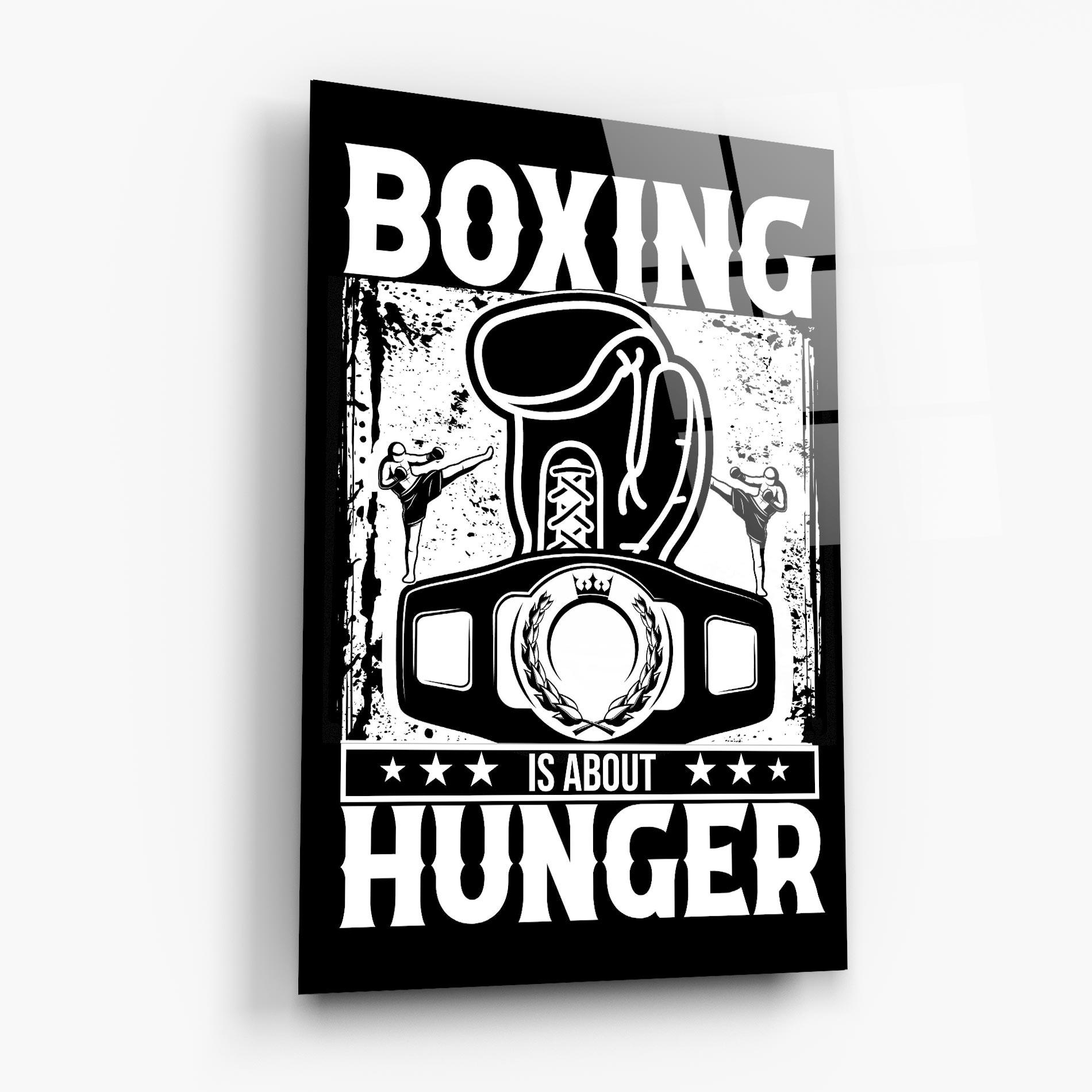Glasbild Boxing Hunger mockup 6