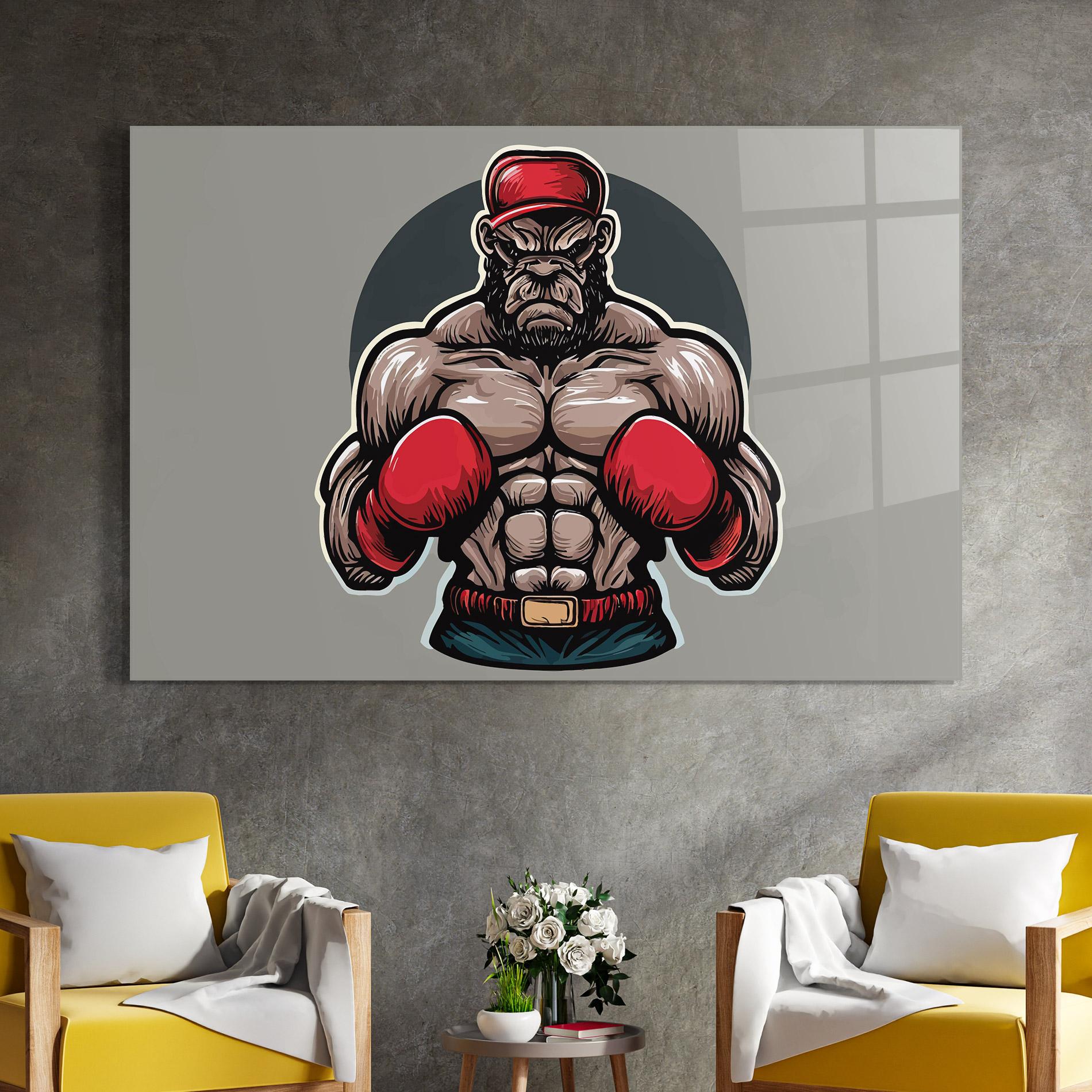 Glasbild Boxer Character mockup 4